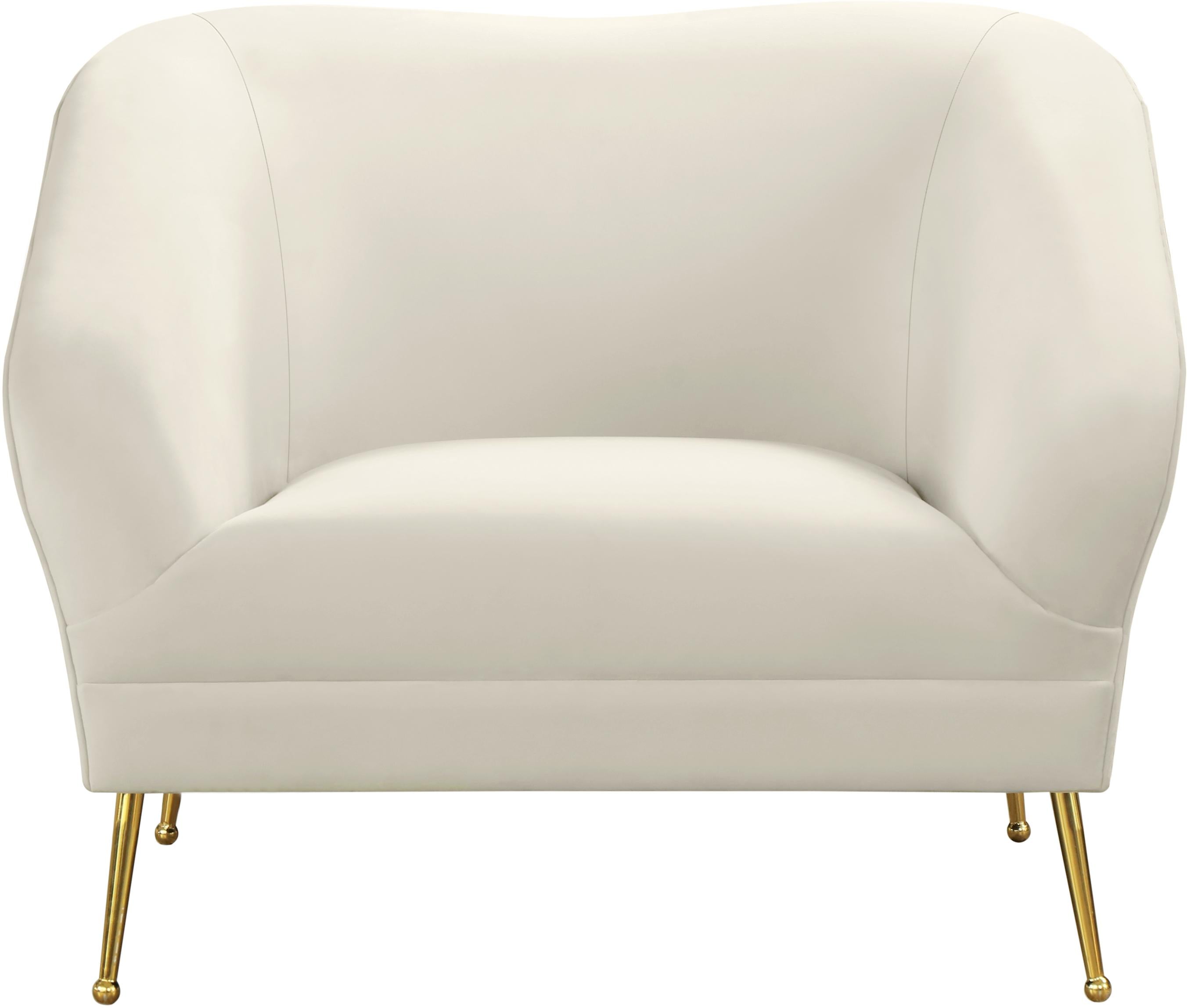 Hermosa Cream Velvet Chair - Luxury Home Furniture (MI)