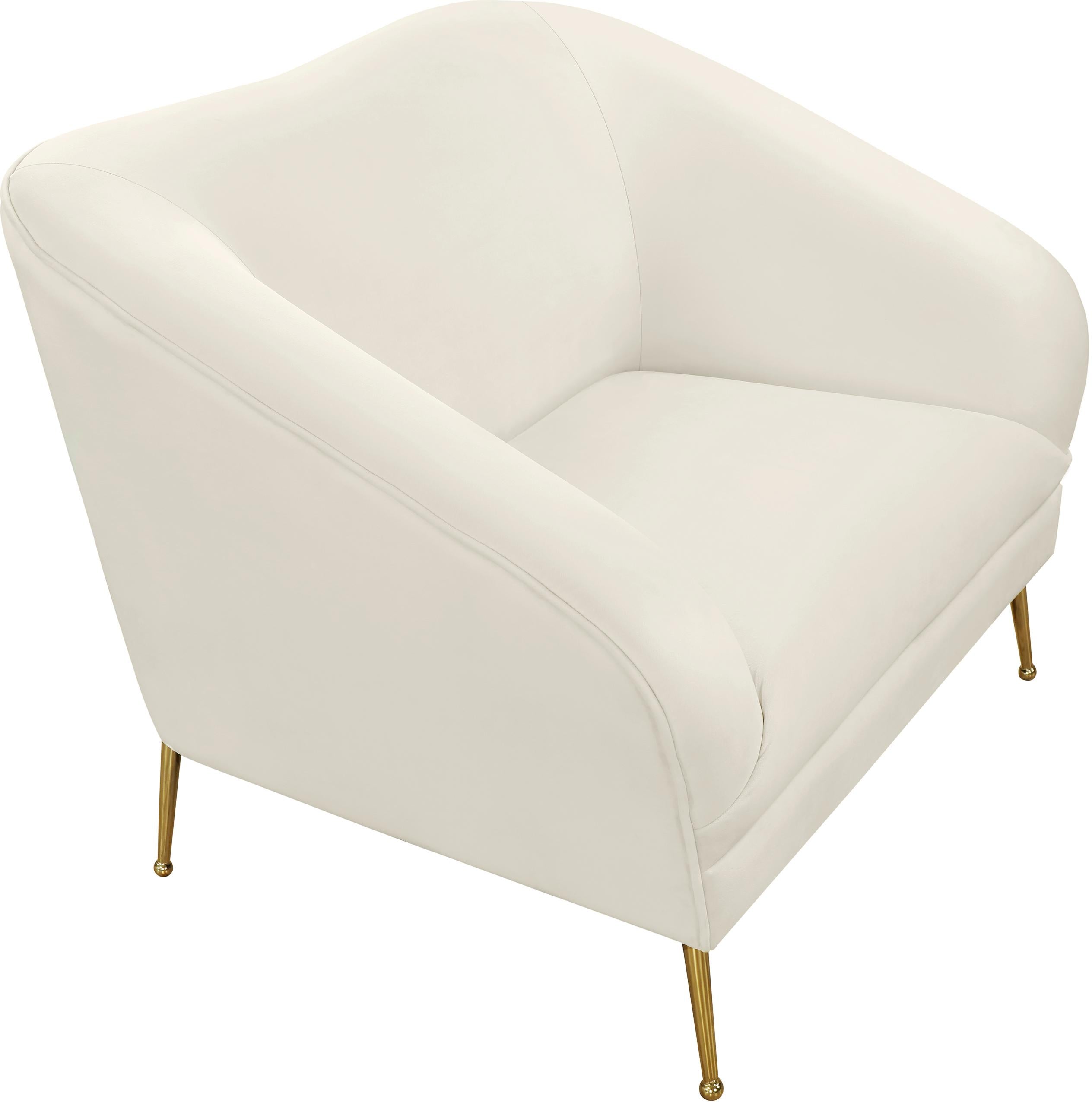 Hermosa Cream Velvet Chair - Luxury Home Furniture (MI)