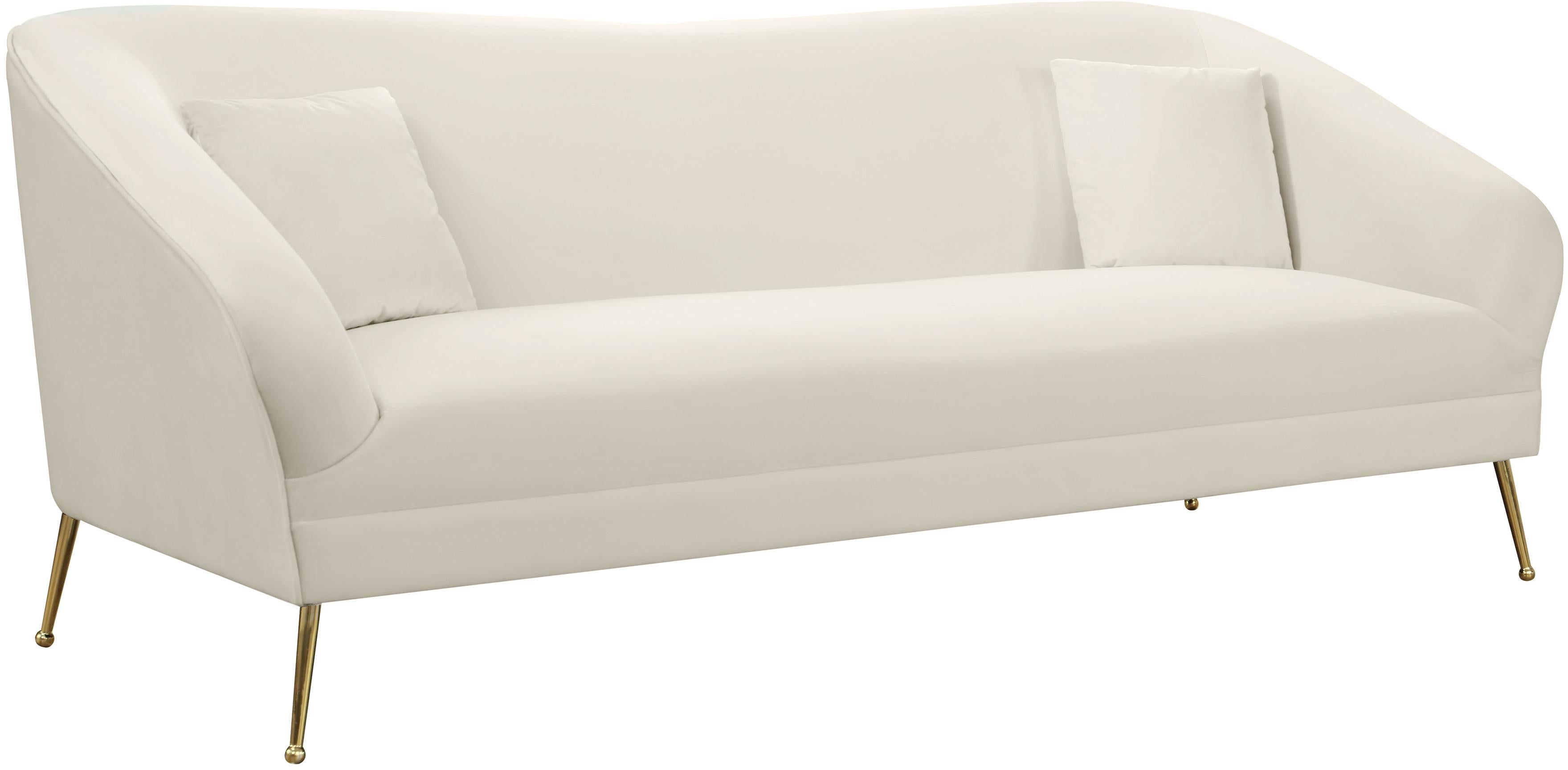 Hermosa Cream Velvet Sofa - Luxury Home Furniture (MI)