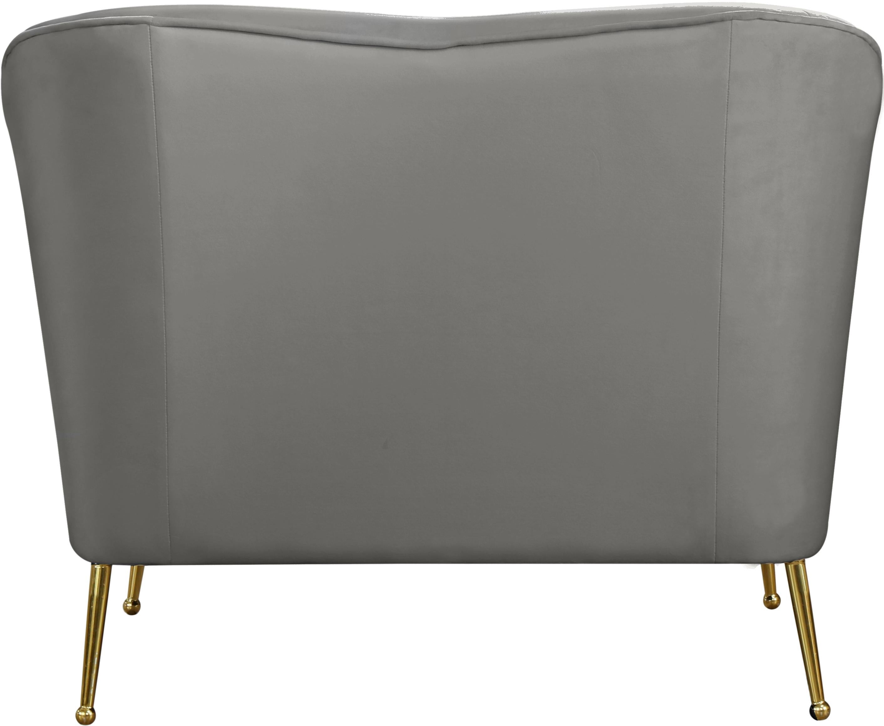 Hermosa Grey Velvet Chair - Luxury Home Furniture (MI)