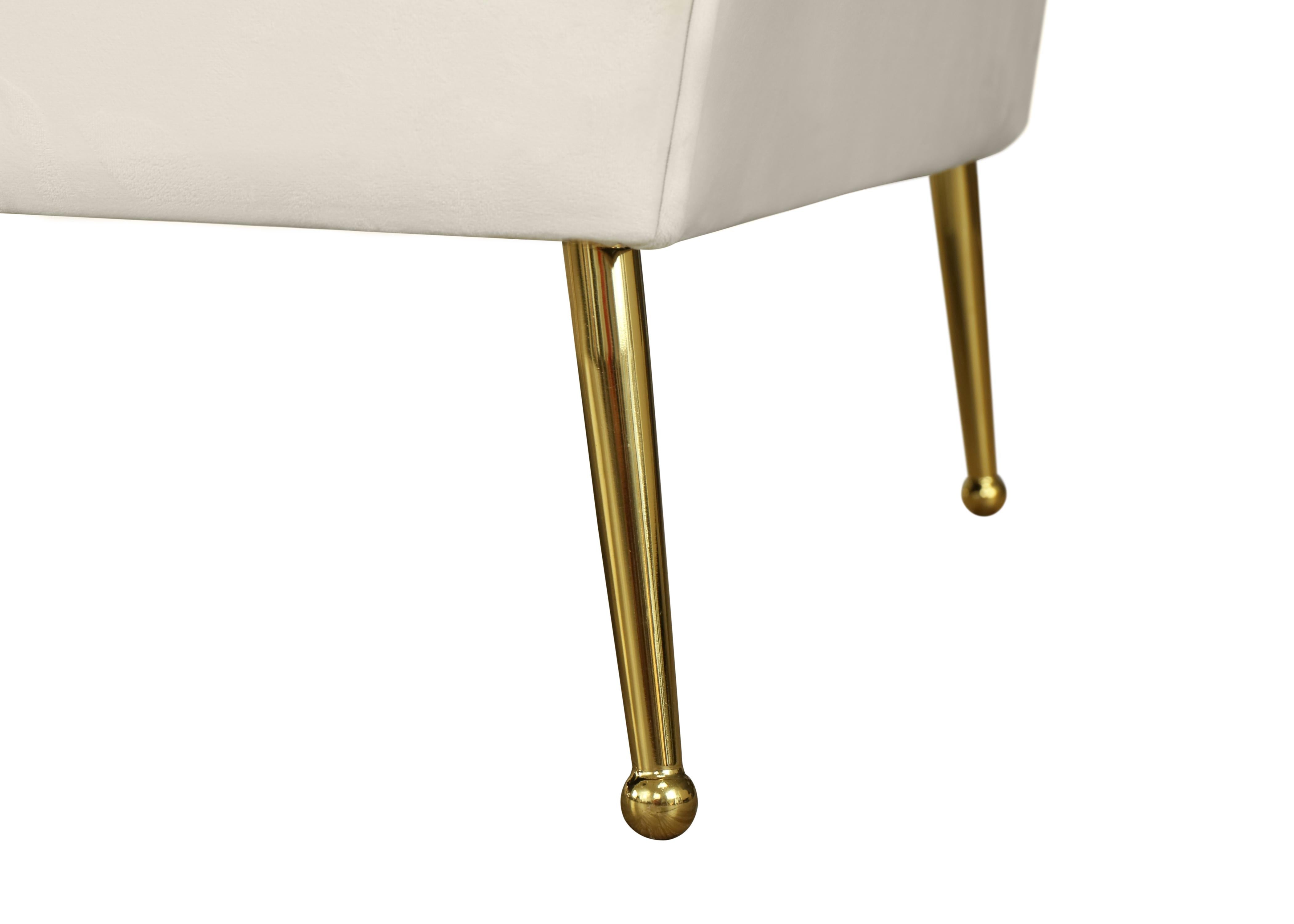 Hermosa Cream Velvet Sofa - Luxury Home Furniture (MI)