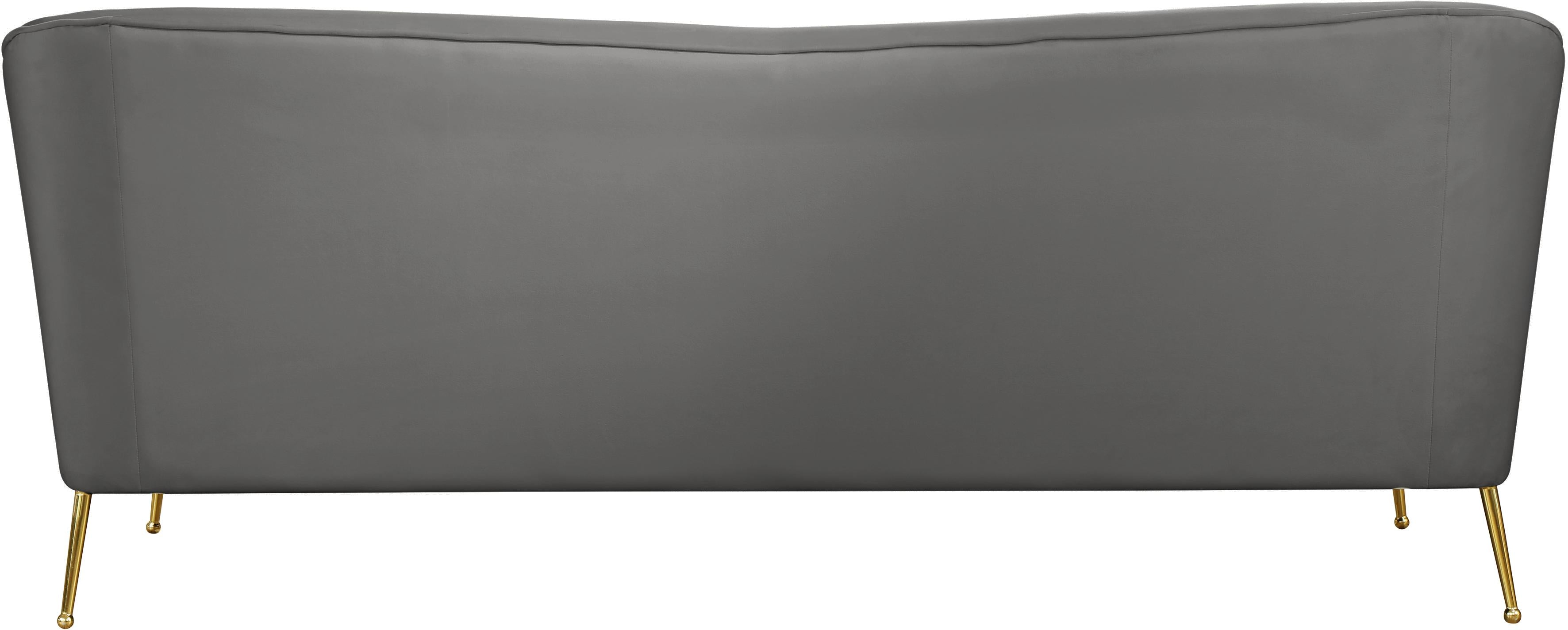 Hermosa Grey Velvet Sofa - Luxury Home Furniture (MI)