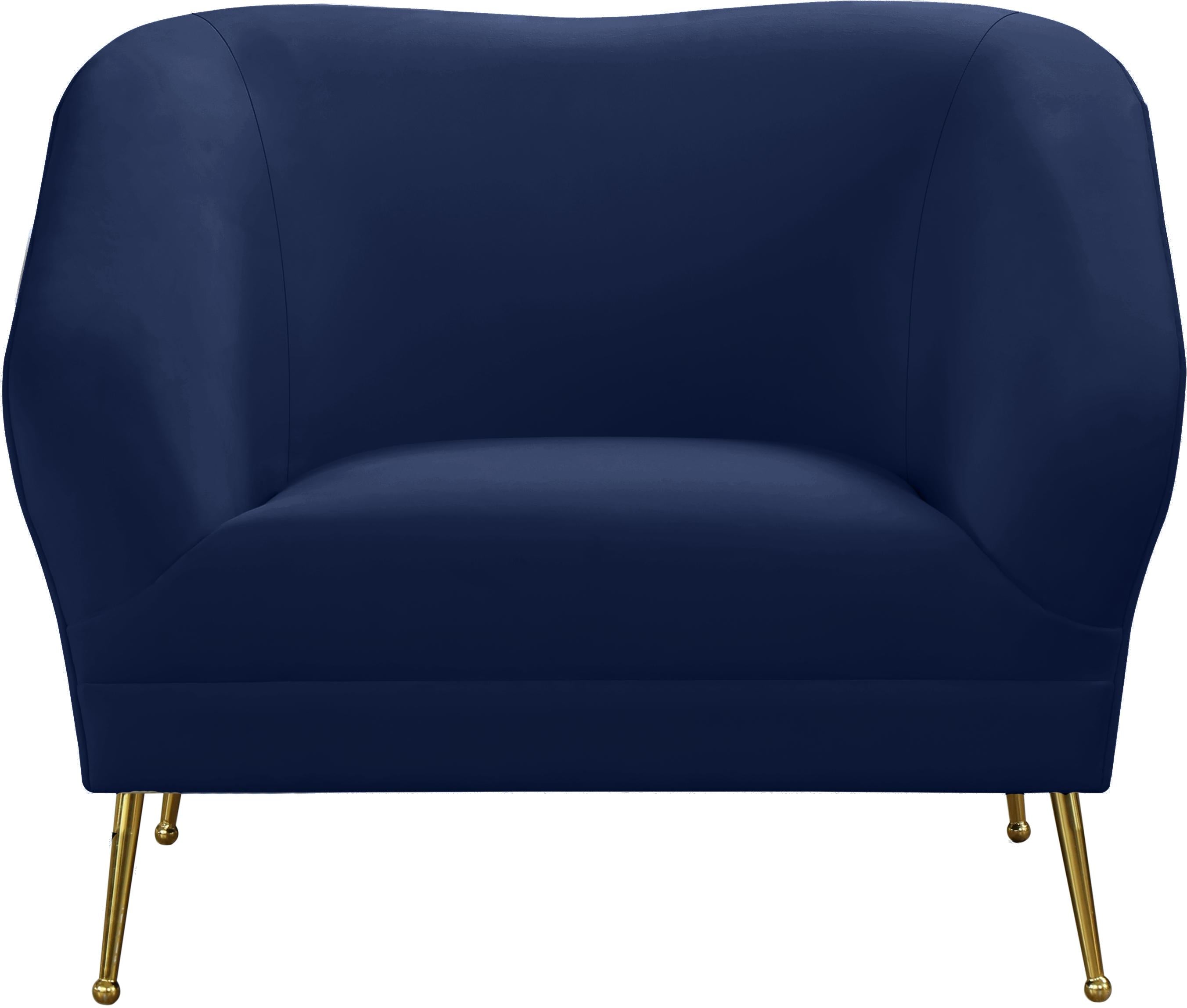 Hermosa Navy Velvet Chair - Luxury Home Furniture (MI)