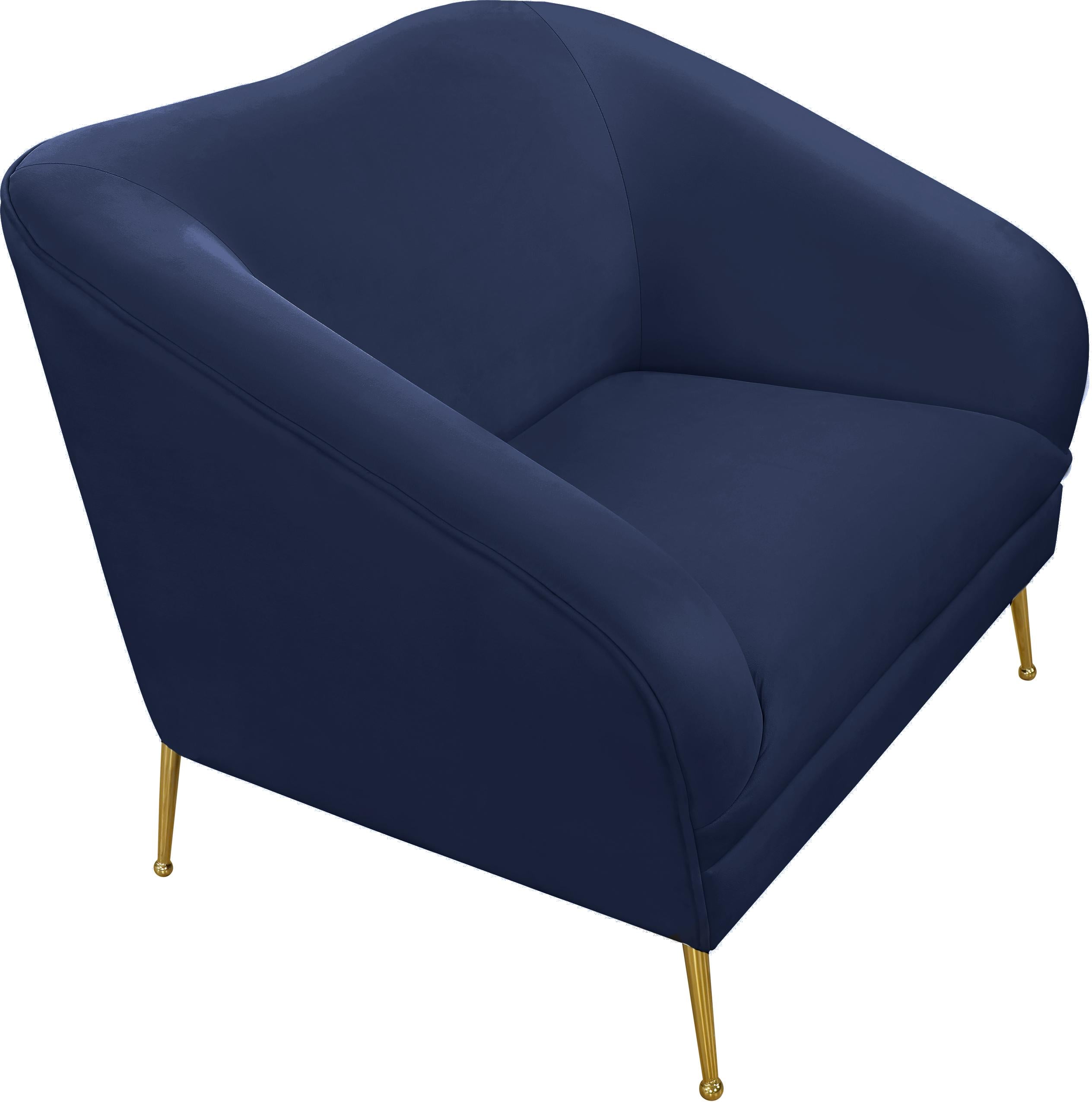 Hermosa Navy Velvet Chair - Luxury Home Furniture (MI)