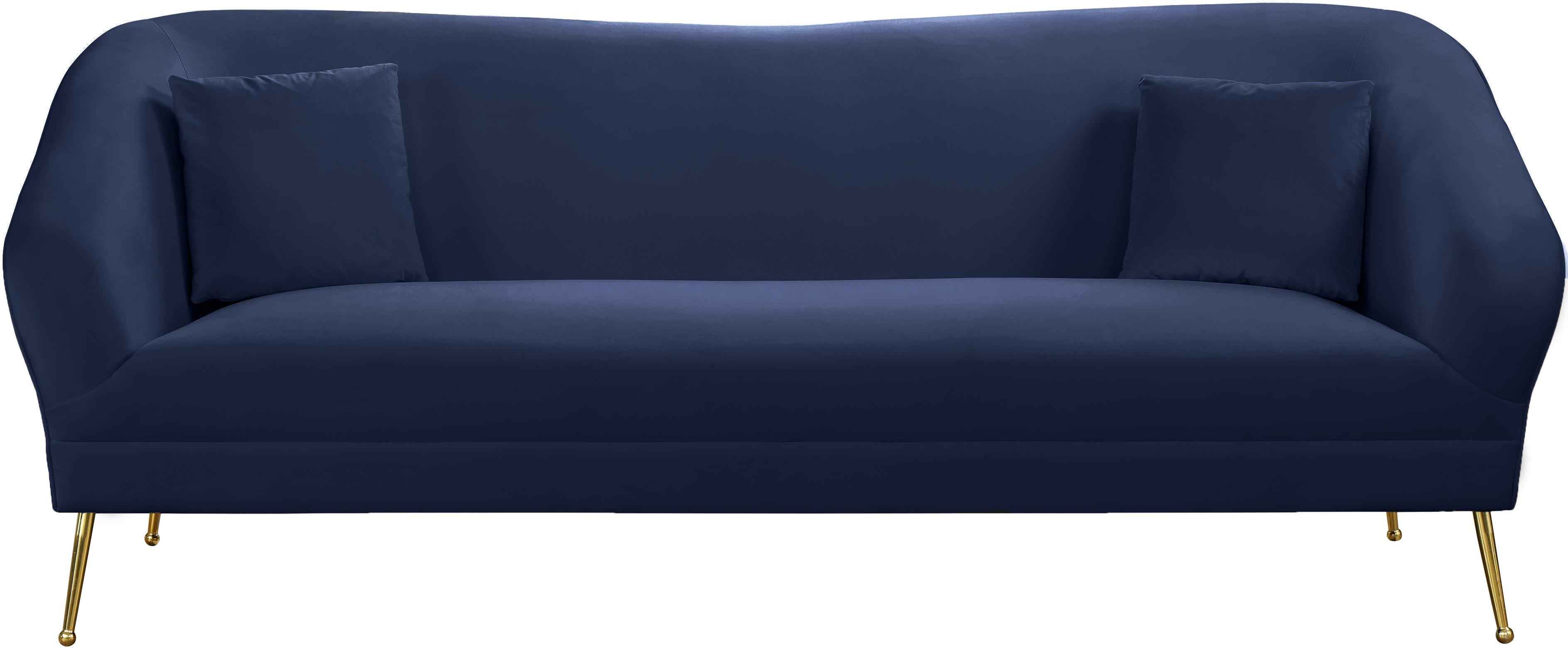 Hermosa Navy Velvet Sofa - Luxury Home Furniture (MI)