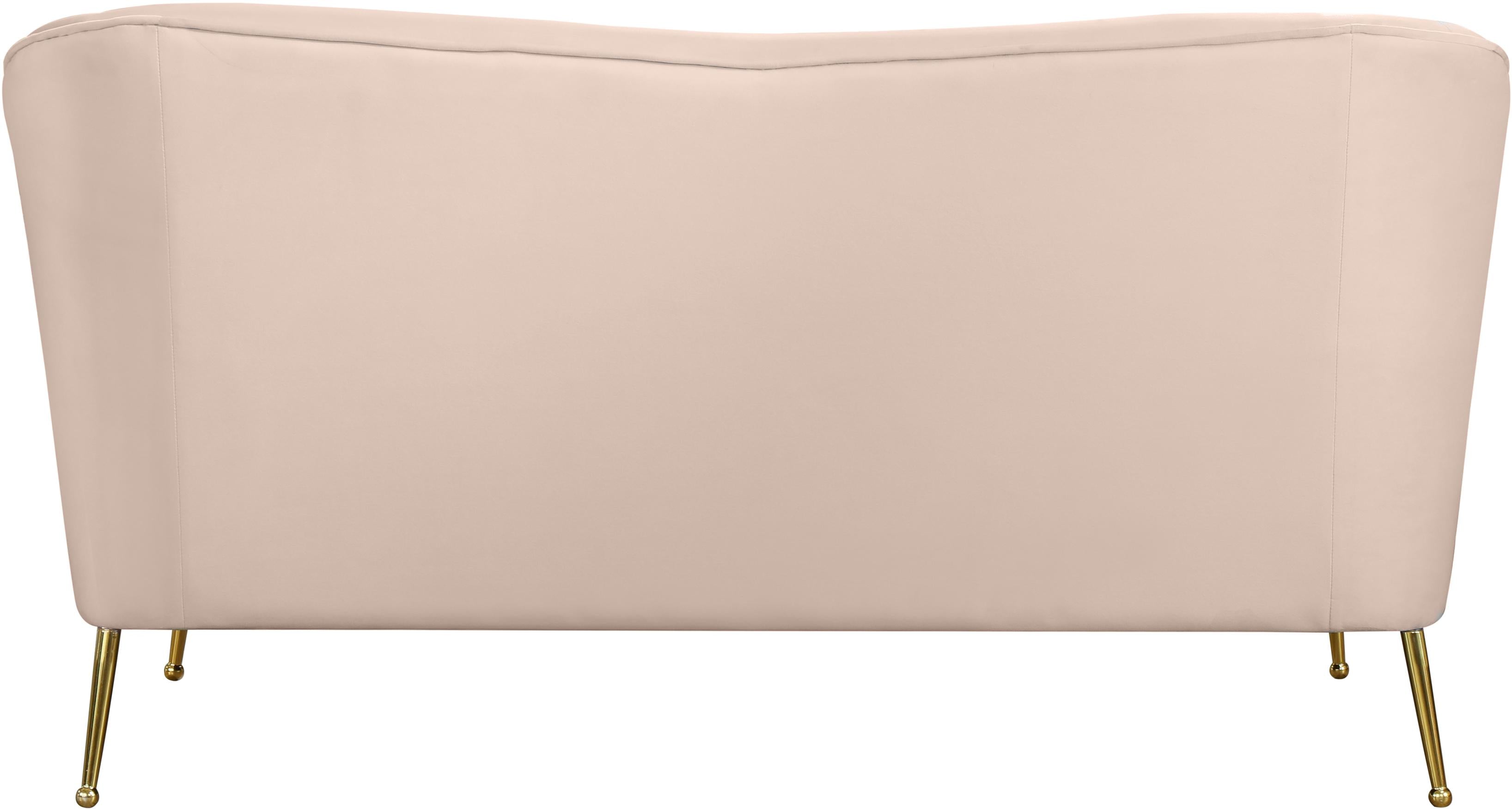 Hermosa Pink Velvet Loveseat - Luxury Home Furniture (MI)