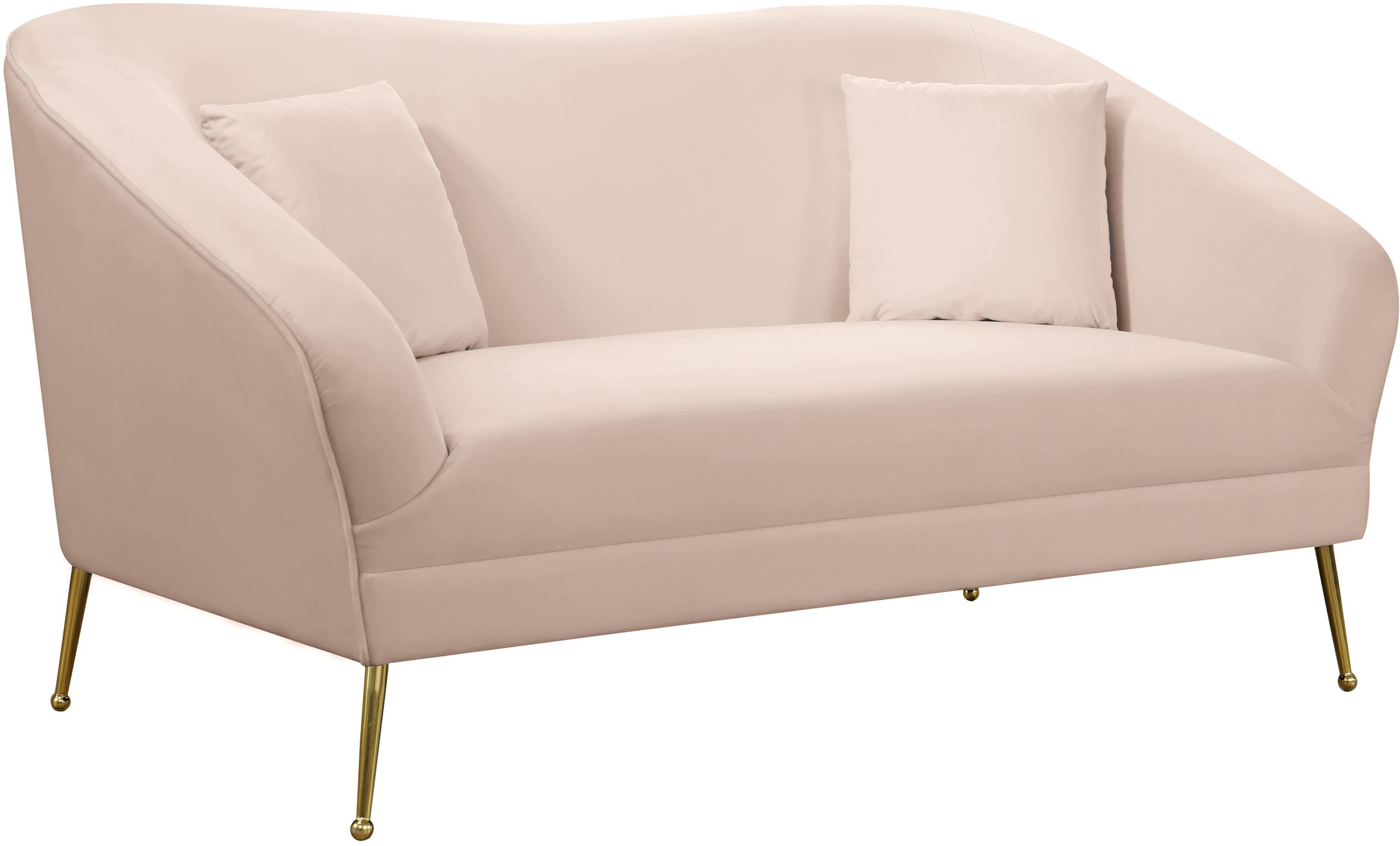 Hermosa Pink Velvet Loveseat - Luxury Home Furniture (MI)