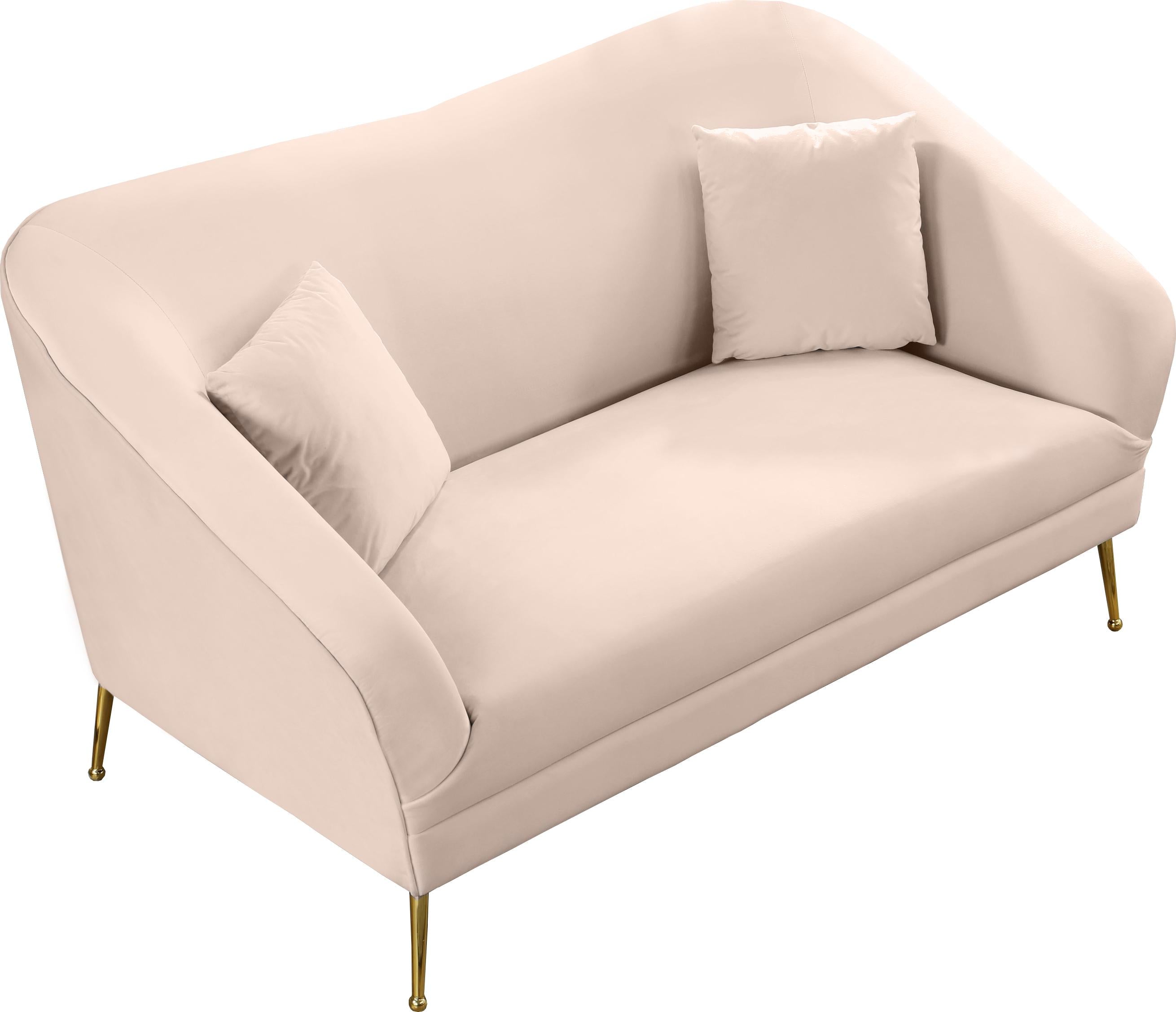 Hermosa Pink Velvet Loveseat - Luxury Home Furniture (MI)
