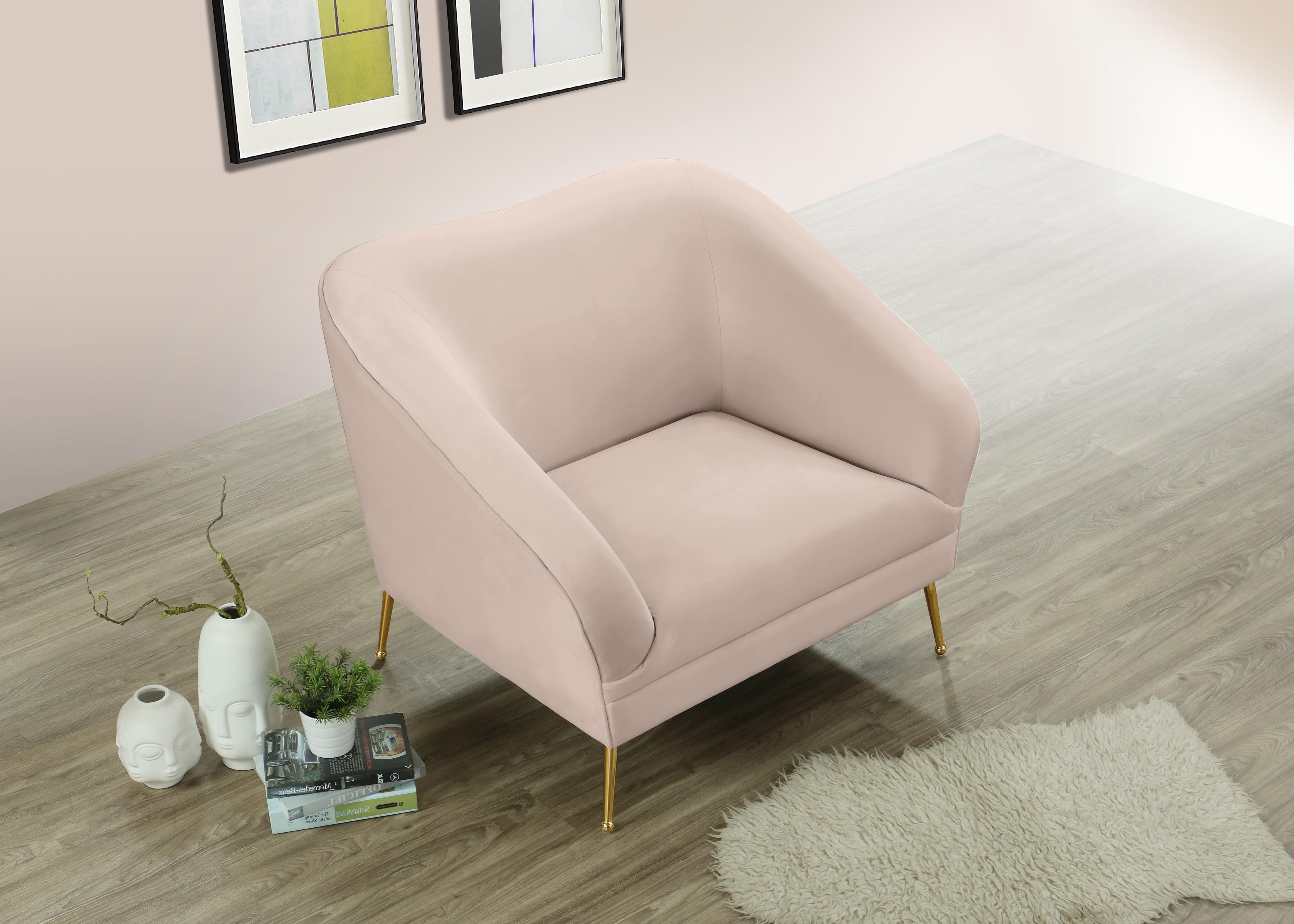 Hermosa Pink Velvet Chair - Luxury Home Furniture (MI)