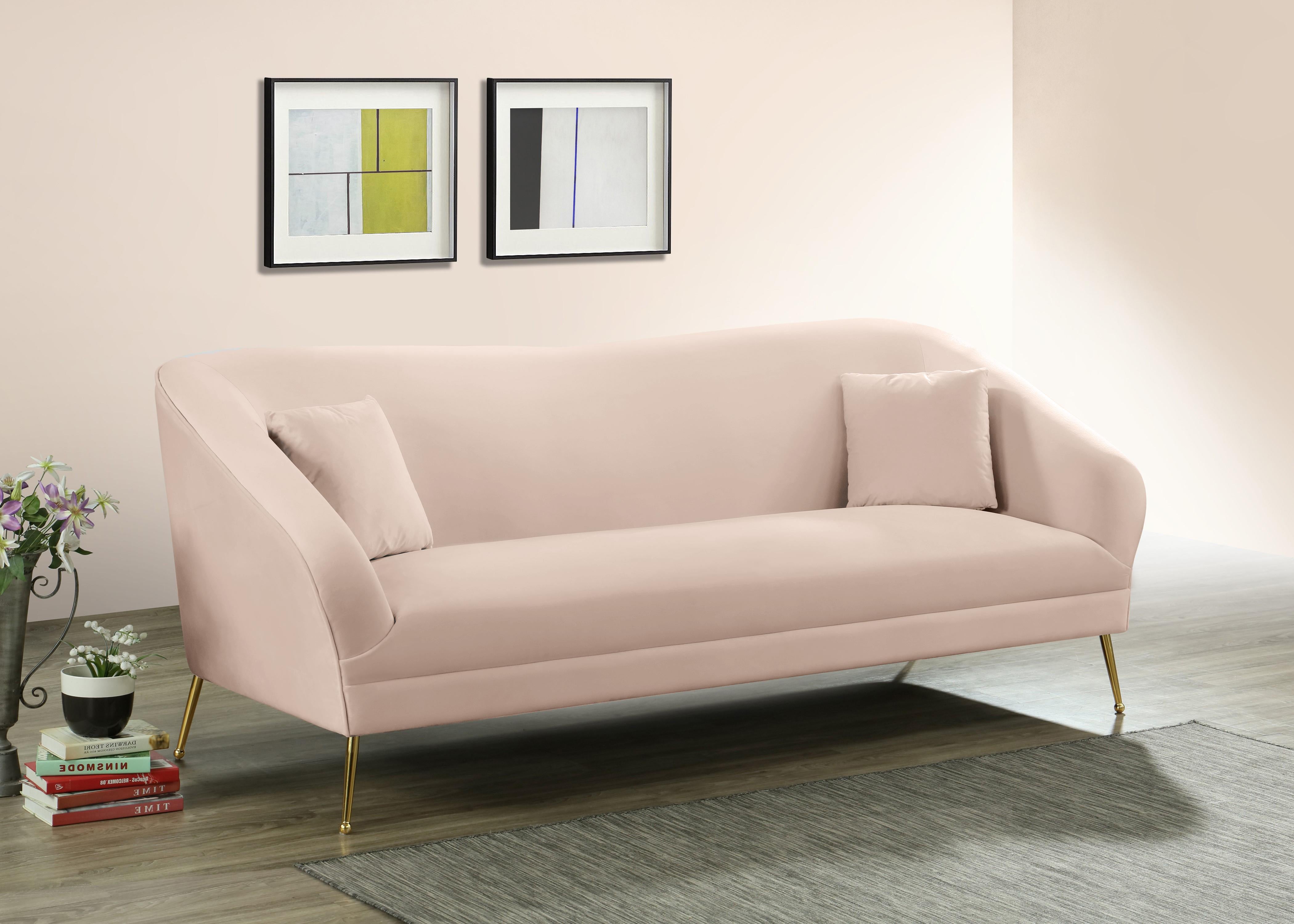 Hermosa Pink Velvet Sofa - Luxury Home Furniture (MI)