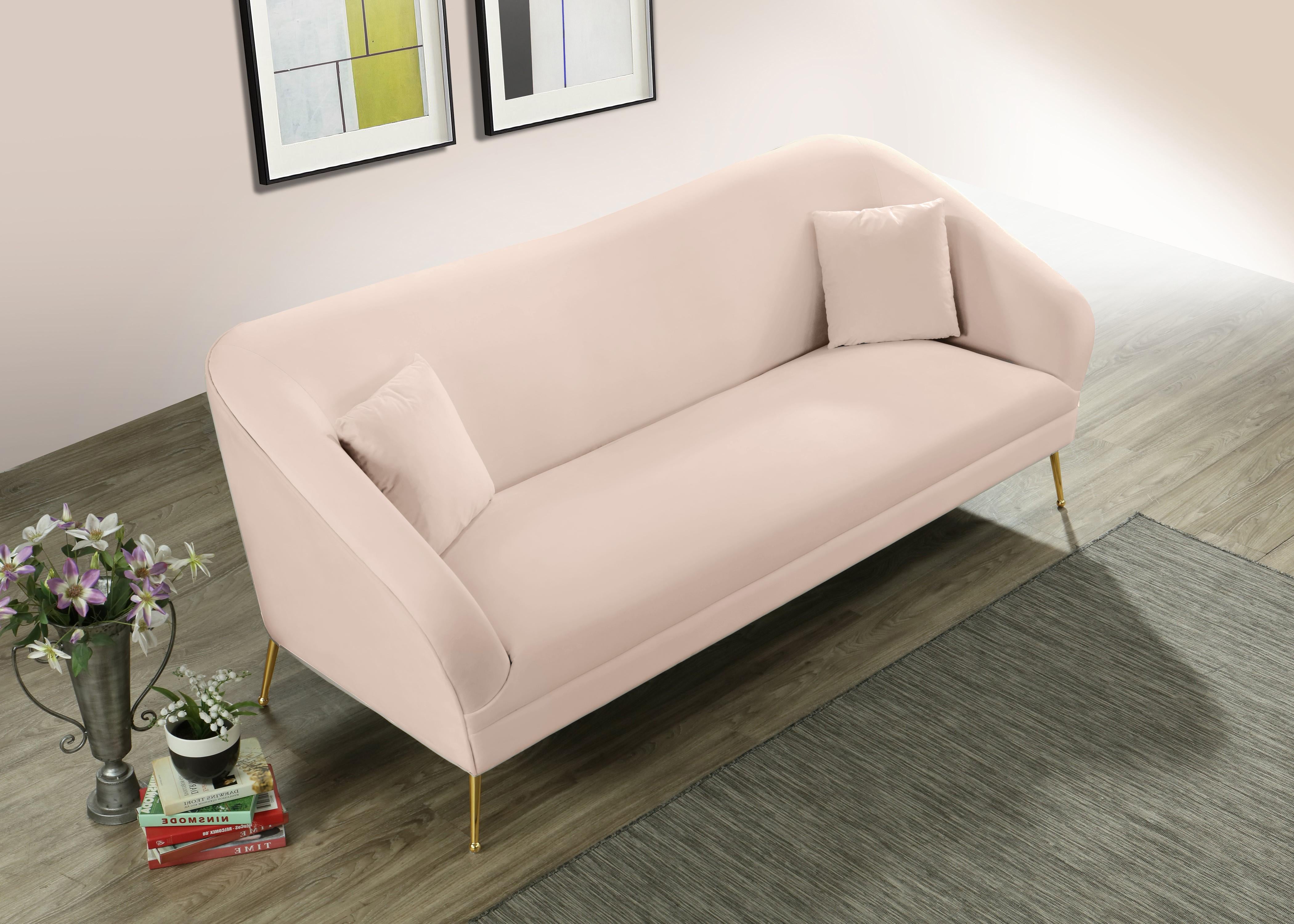 Hermosa Pink Velvet Sofa - Luxury Home Furniture (MI)