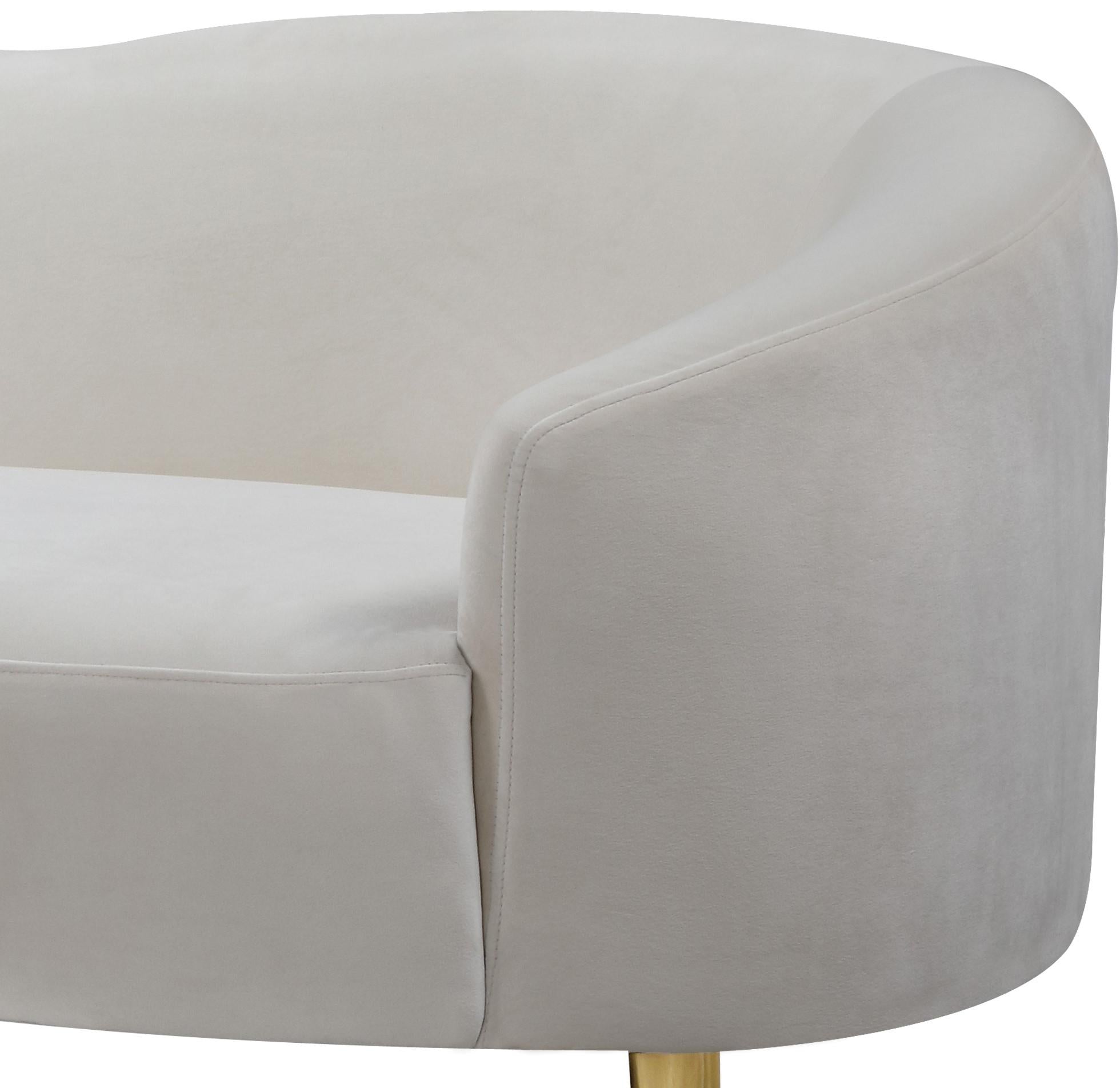 Ritz Cream Velvet Sofa - Luxury Home Furniture (MI)