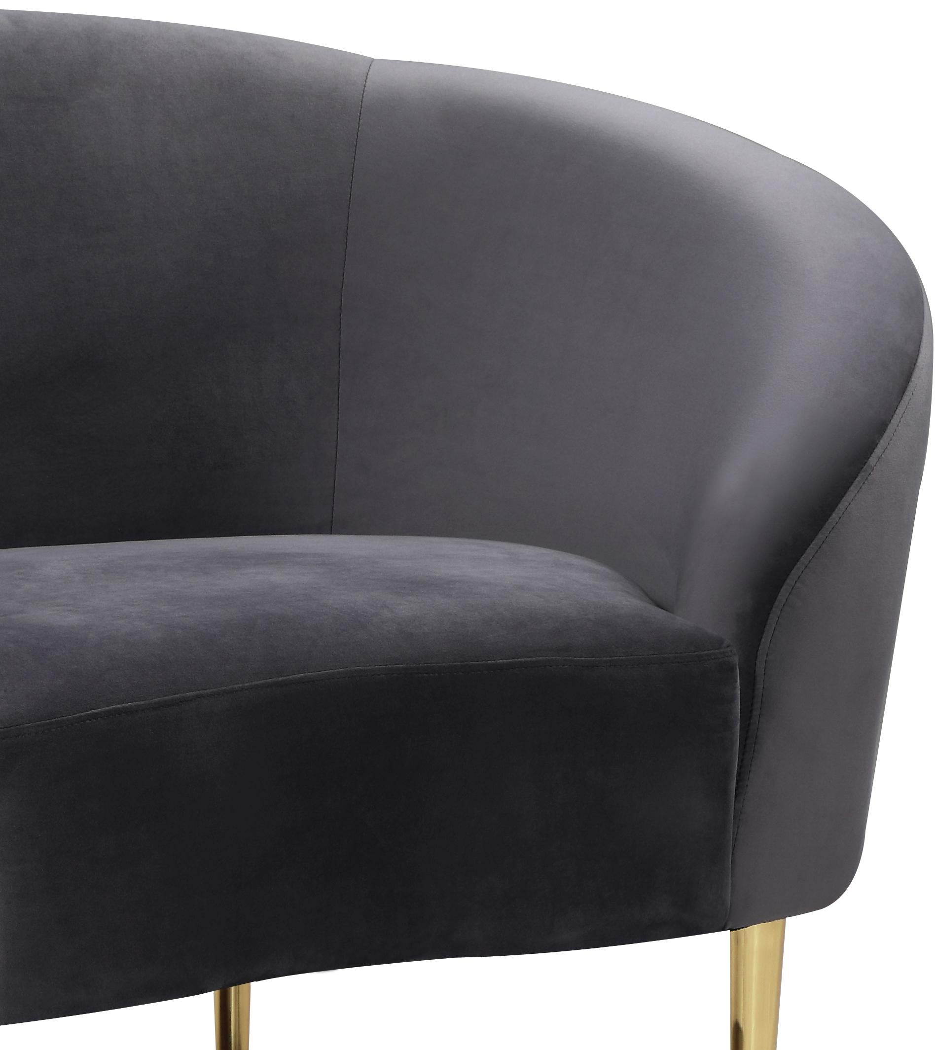 Ritz Grey Velvet Chair - Luxury Home Furniture (MI)