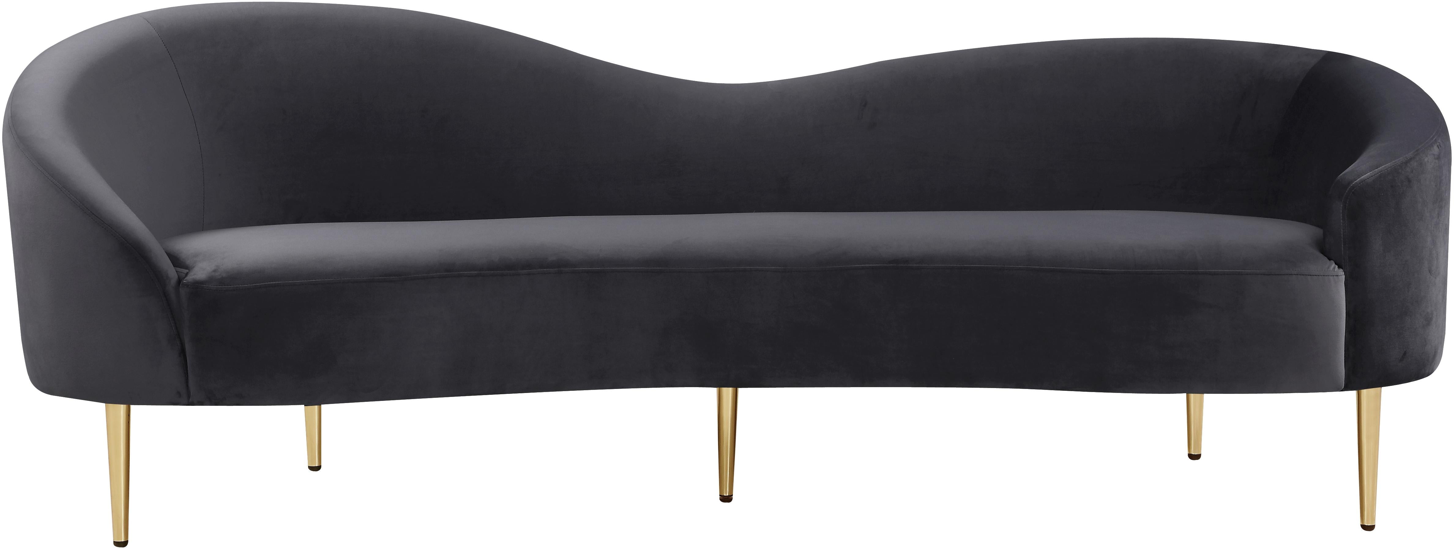 Ritz Grey Velvet Sofa - Luxury Home Furniture (MI)