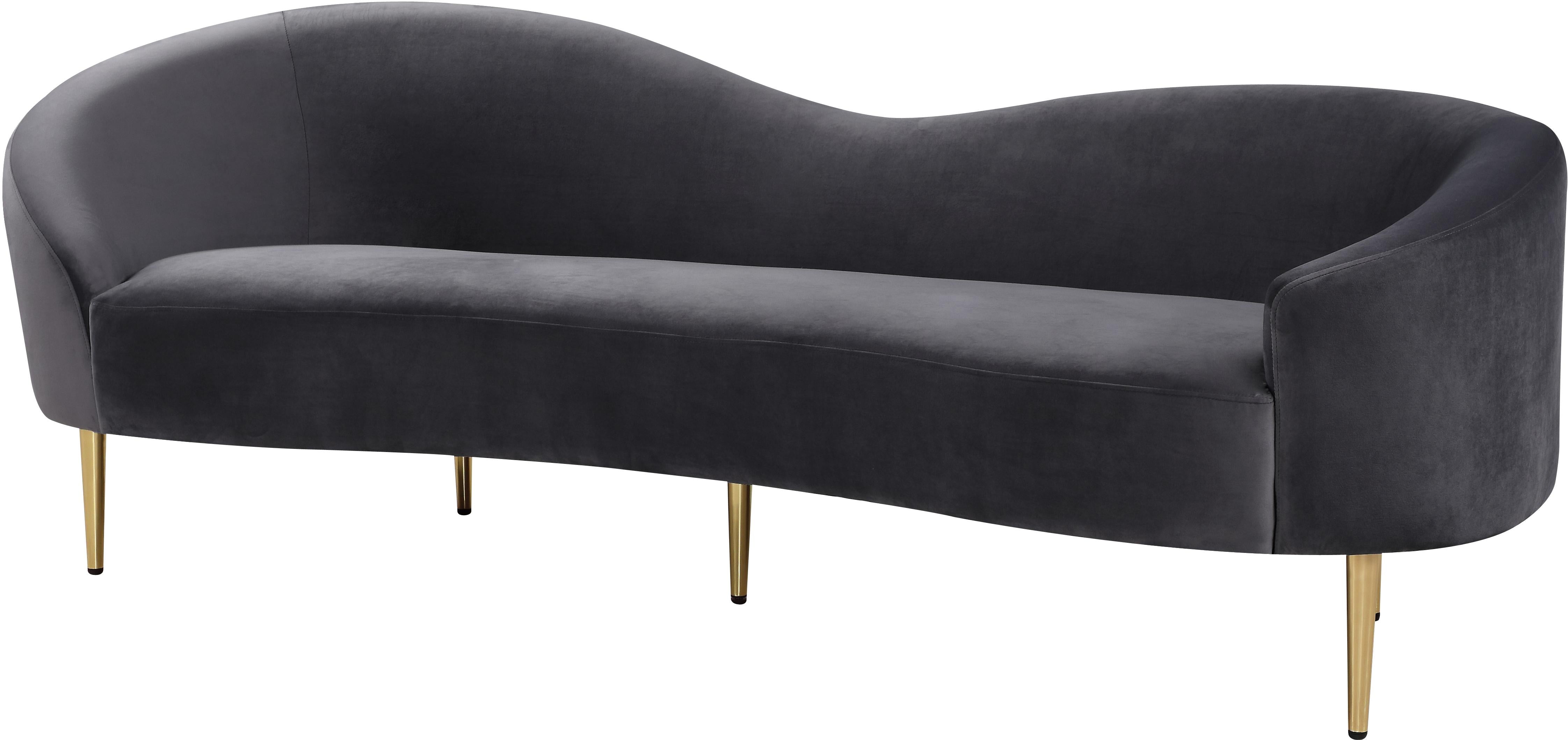 Ritz Grey Velvet Sofa - Luxury Home Furniture (MI)