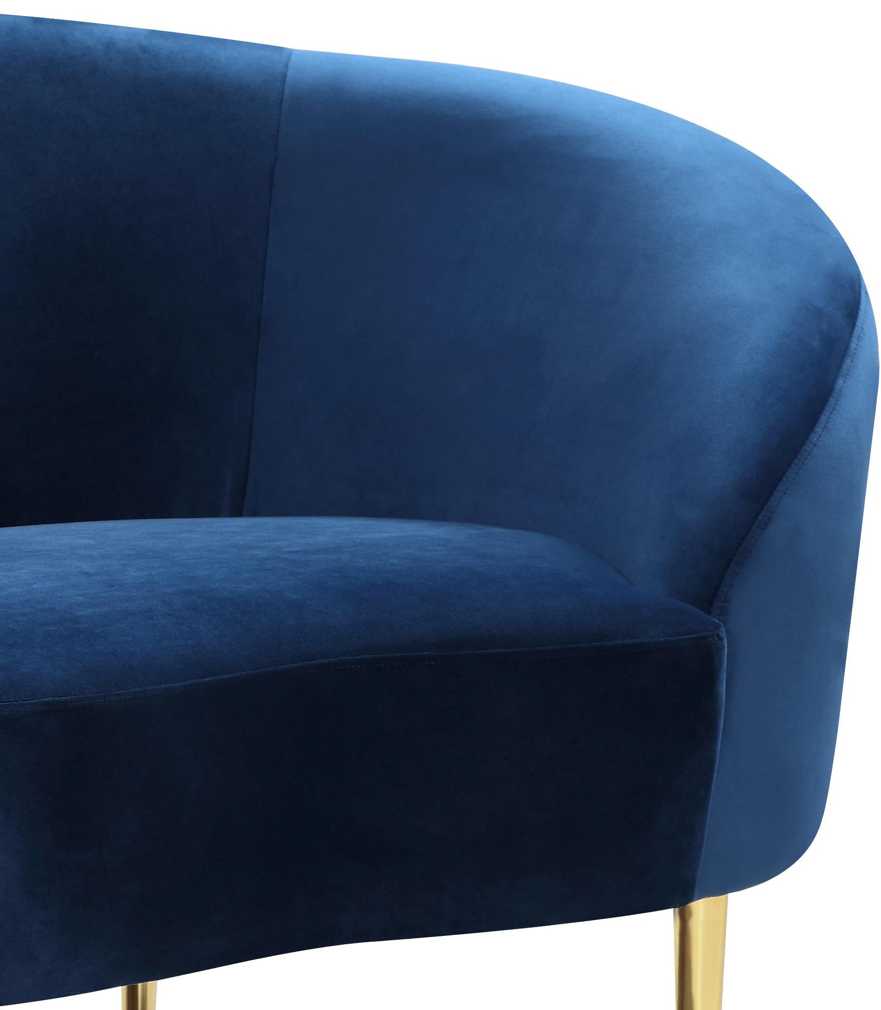 Ritz Navy Velvet Chair - Luxury Home Furniture (MI)