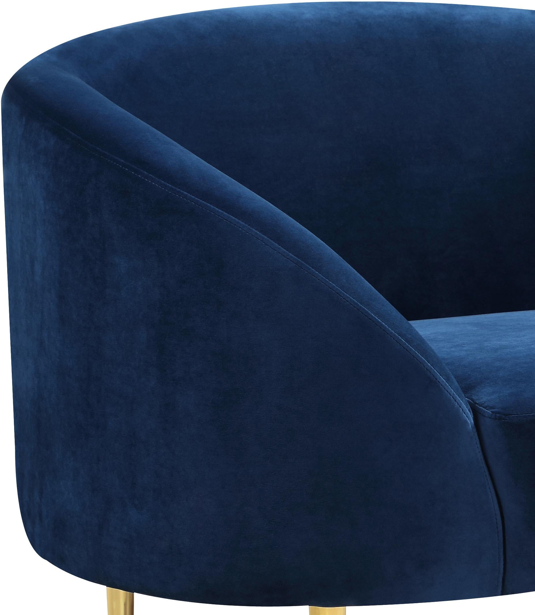 Ritz Navy Velvet Chair - Luxury Home Furniture (MI)