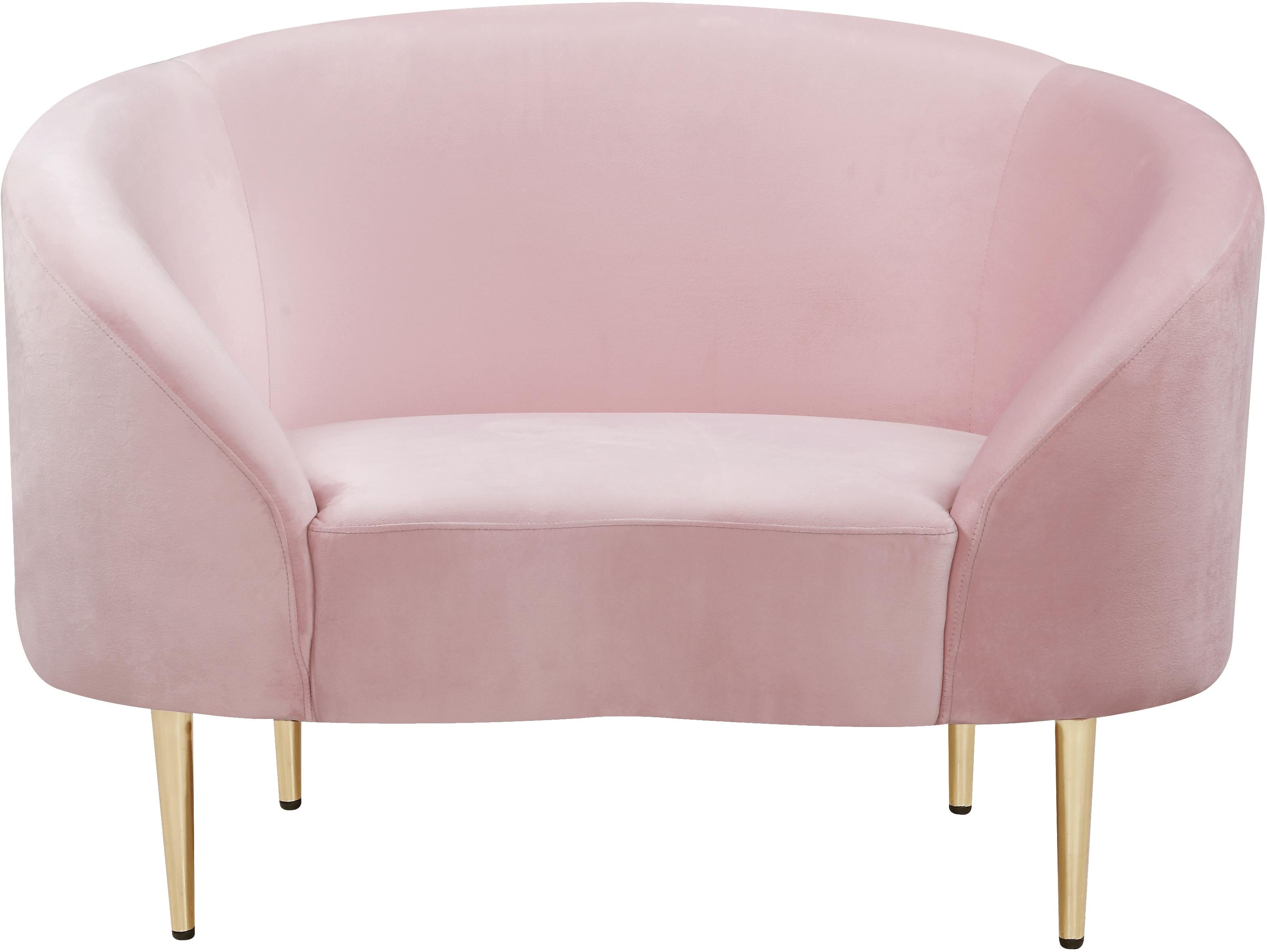 Ritz Pink Velvet Chair - Luxury Home Furniture (MI)