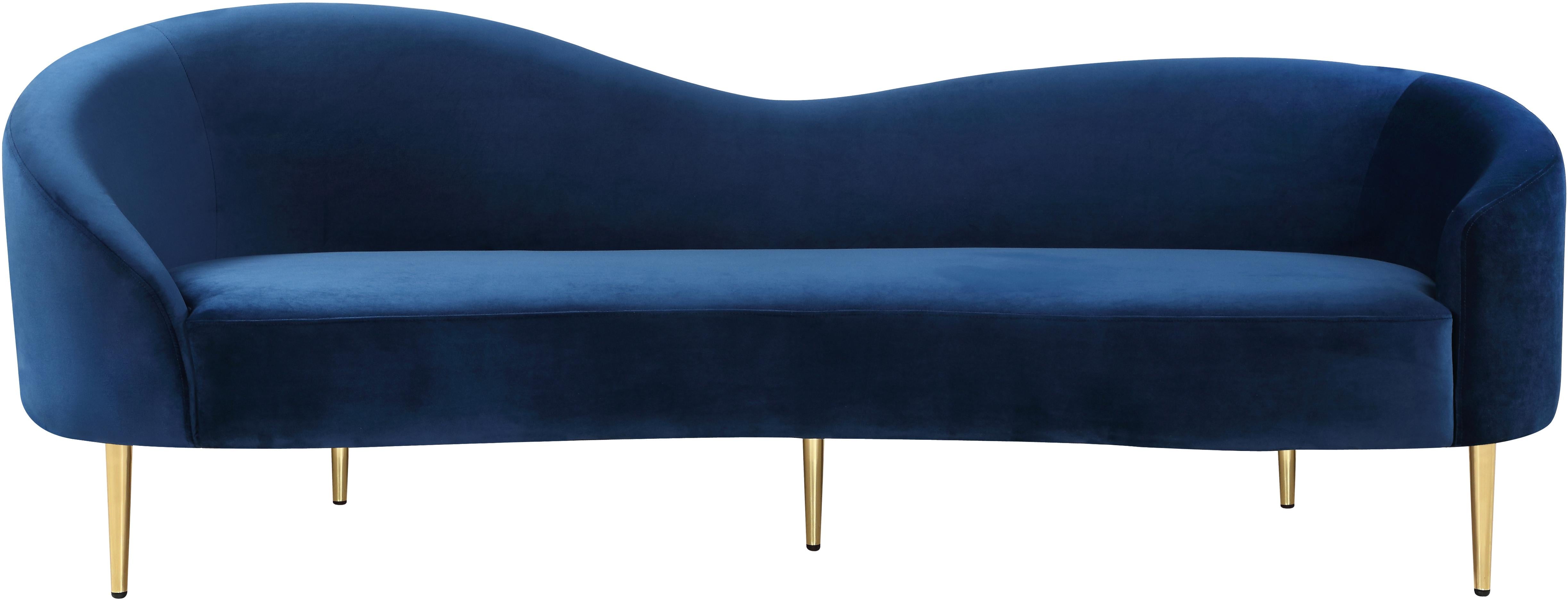 Ritz Navy Velvet Sofa - Luxury Home Furniture (MI)