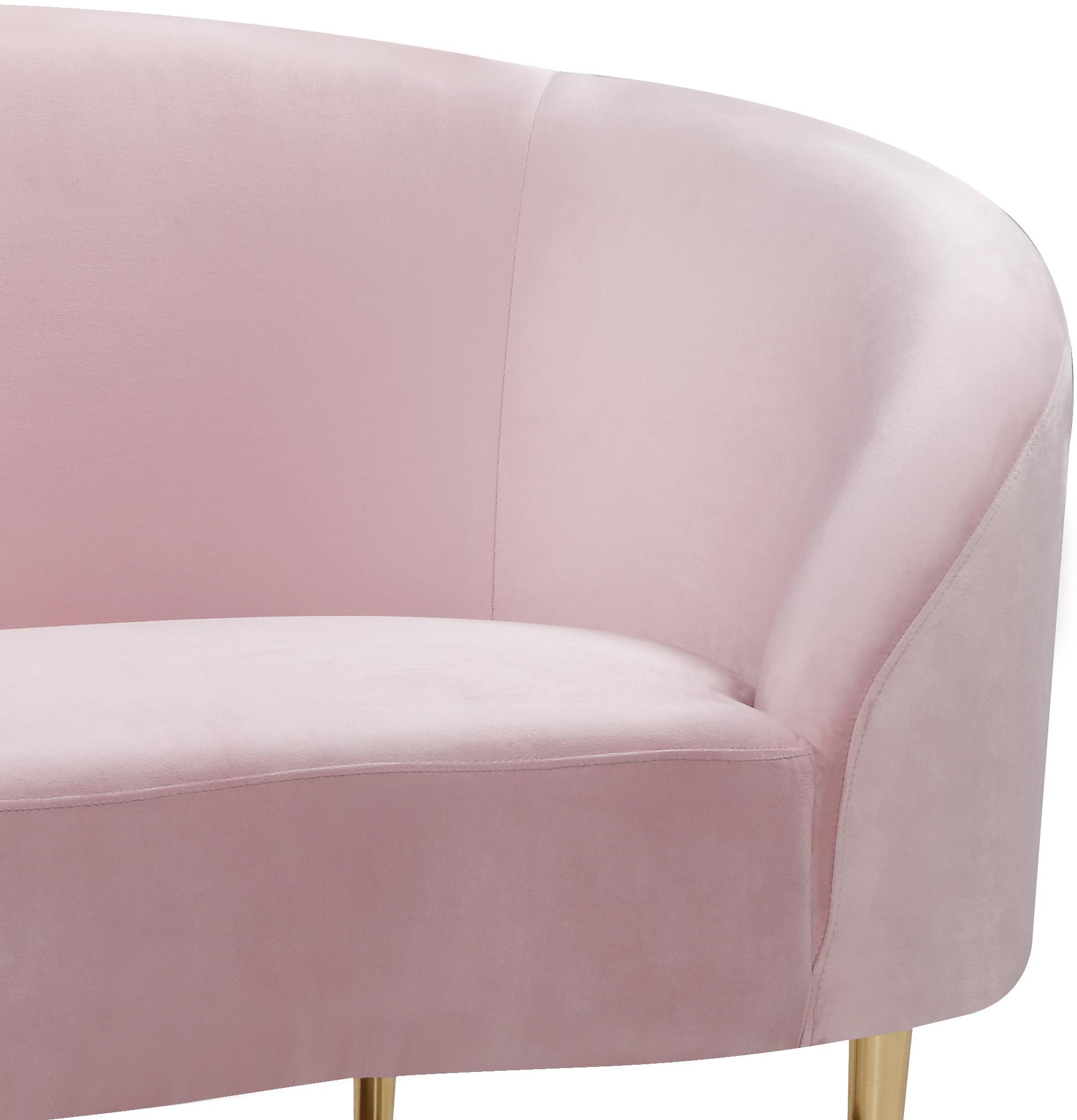 Ritz Pink Velvet Chair - Luxury Home Furniture (MI)