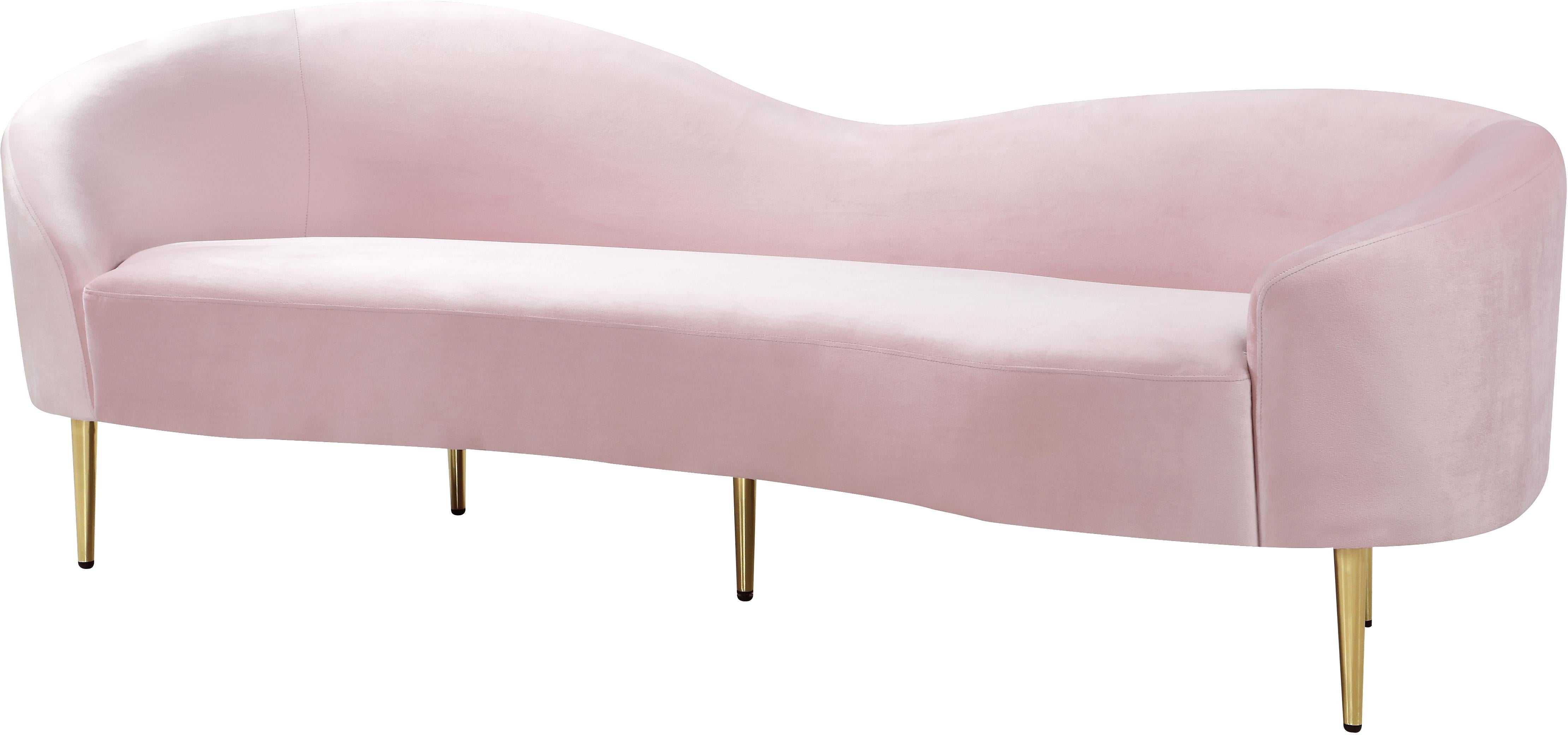 Ritz Pink Velvet Sofa - Luxury Home Furniture (MI)
