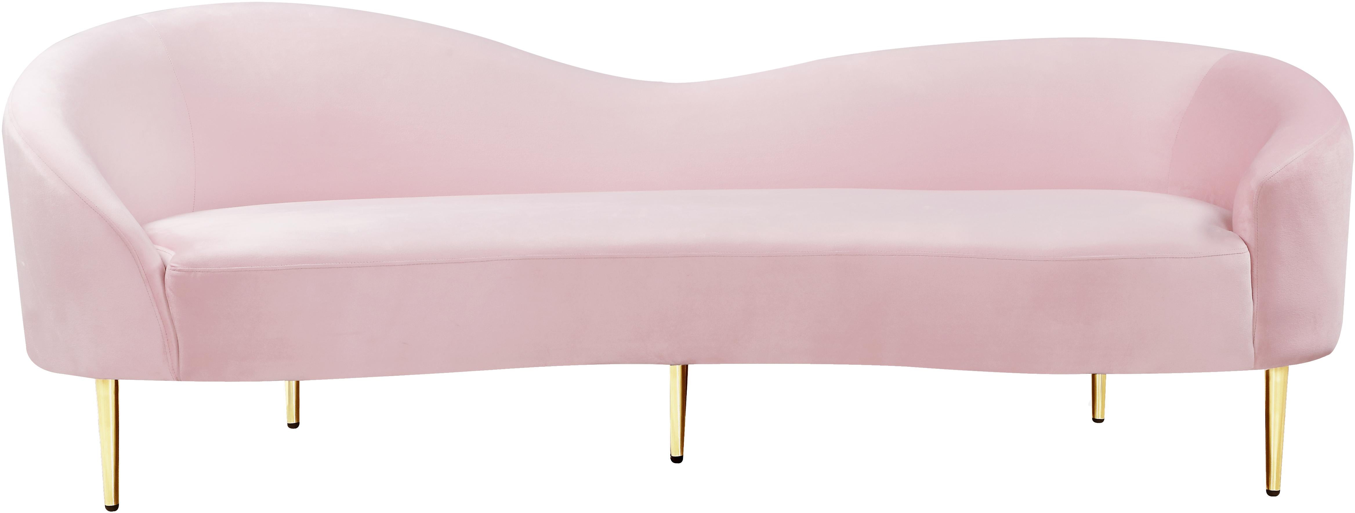 Ritz Pink Velvet Sofa - Luxury Home Furniture (MI)