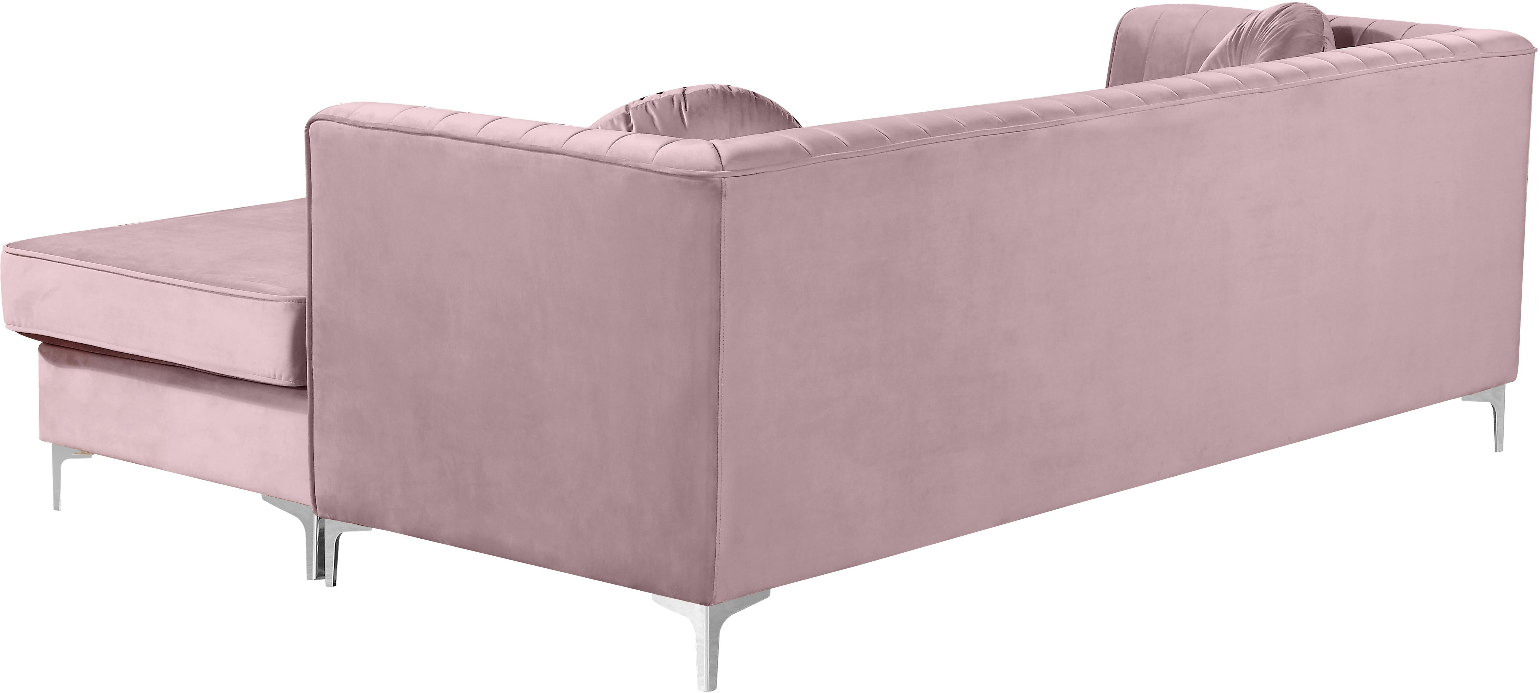 Eliana Pink Velvet 2pc. Reversible Sectional - Luxury Home Furniture (MI)