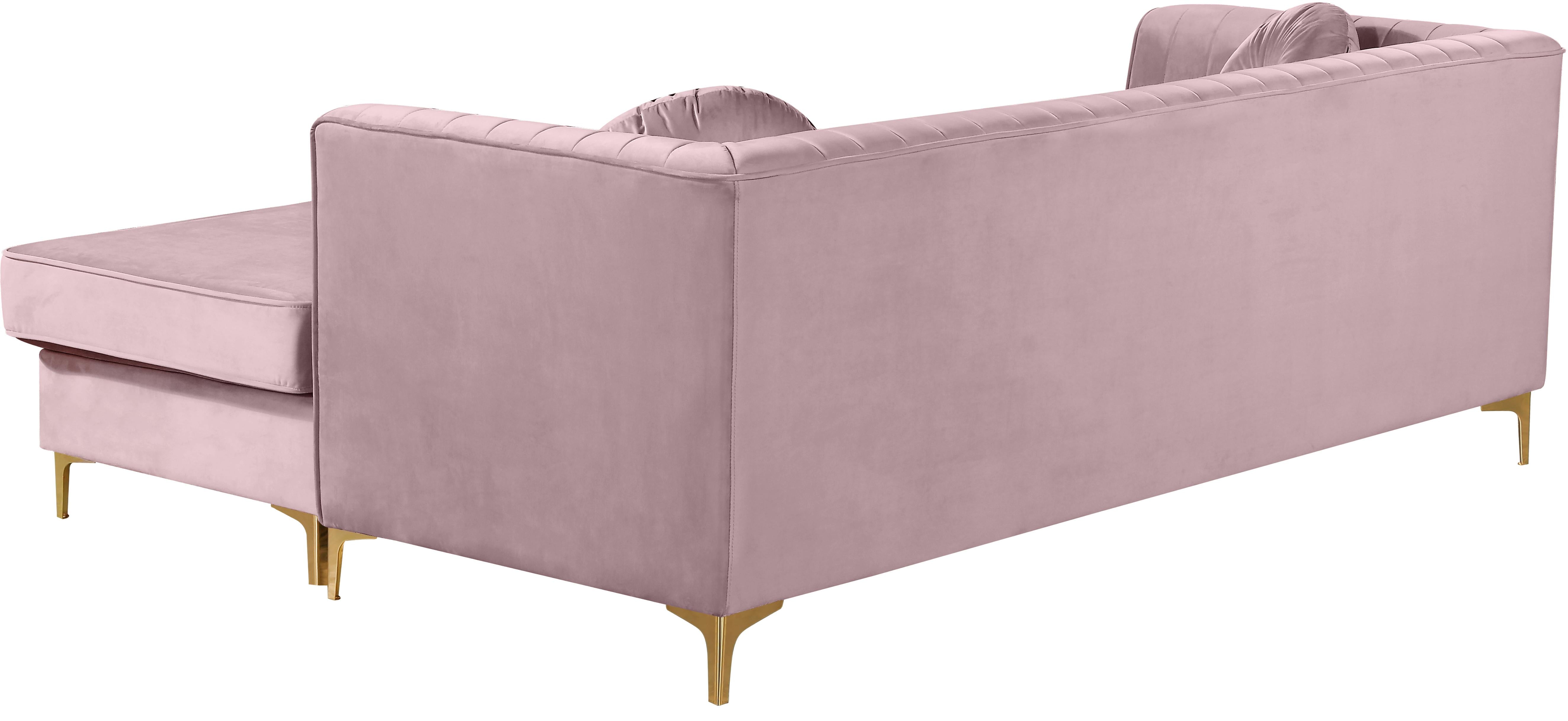 Eliana Pink Velvet 2pc. Reversible Sectional - Luxury Home Furniture (MI)