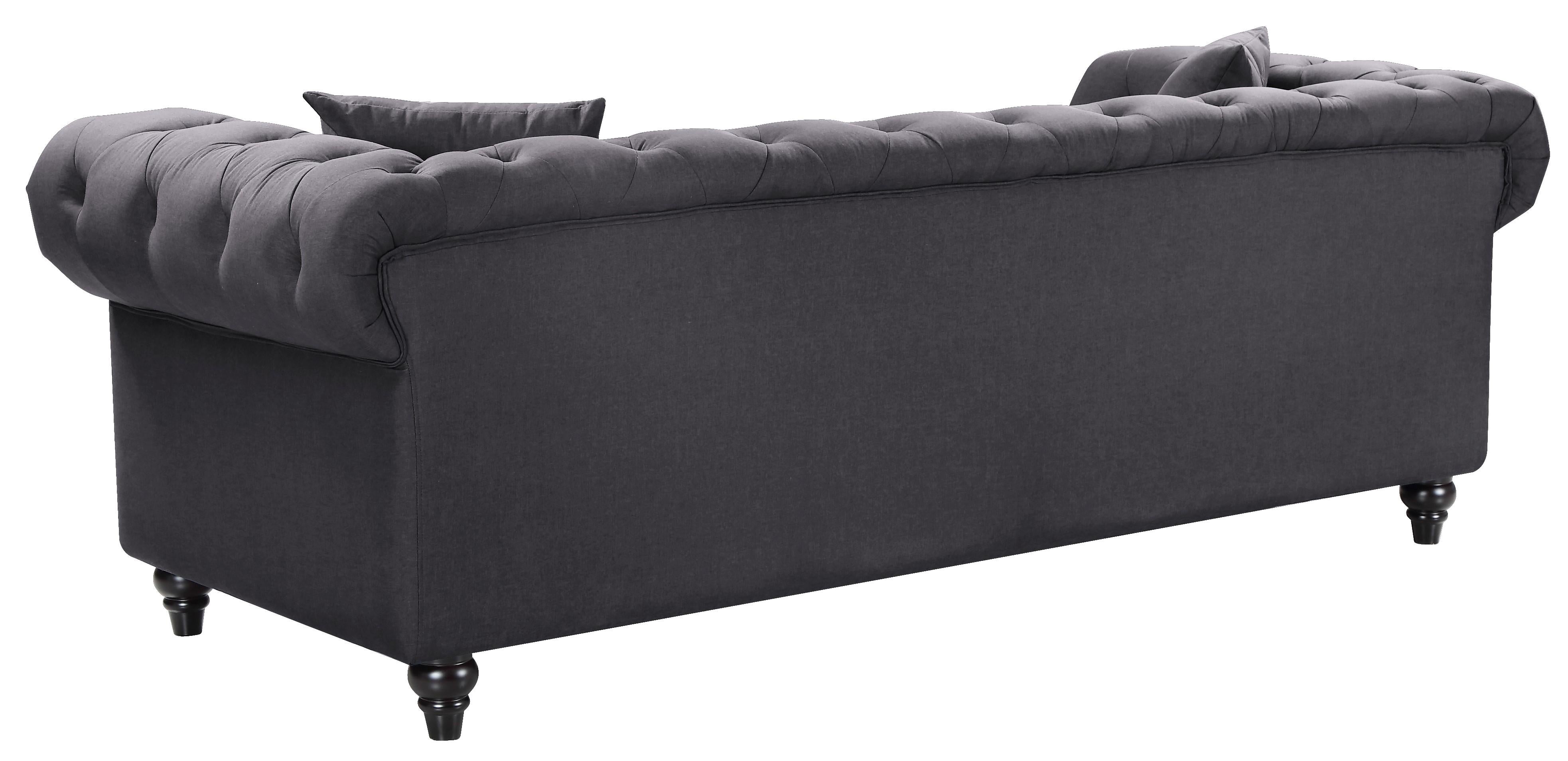 Chesterfield Grey Linen Sofa - Luxury Home Furniture (MI)
