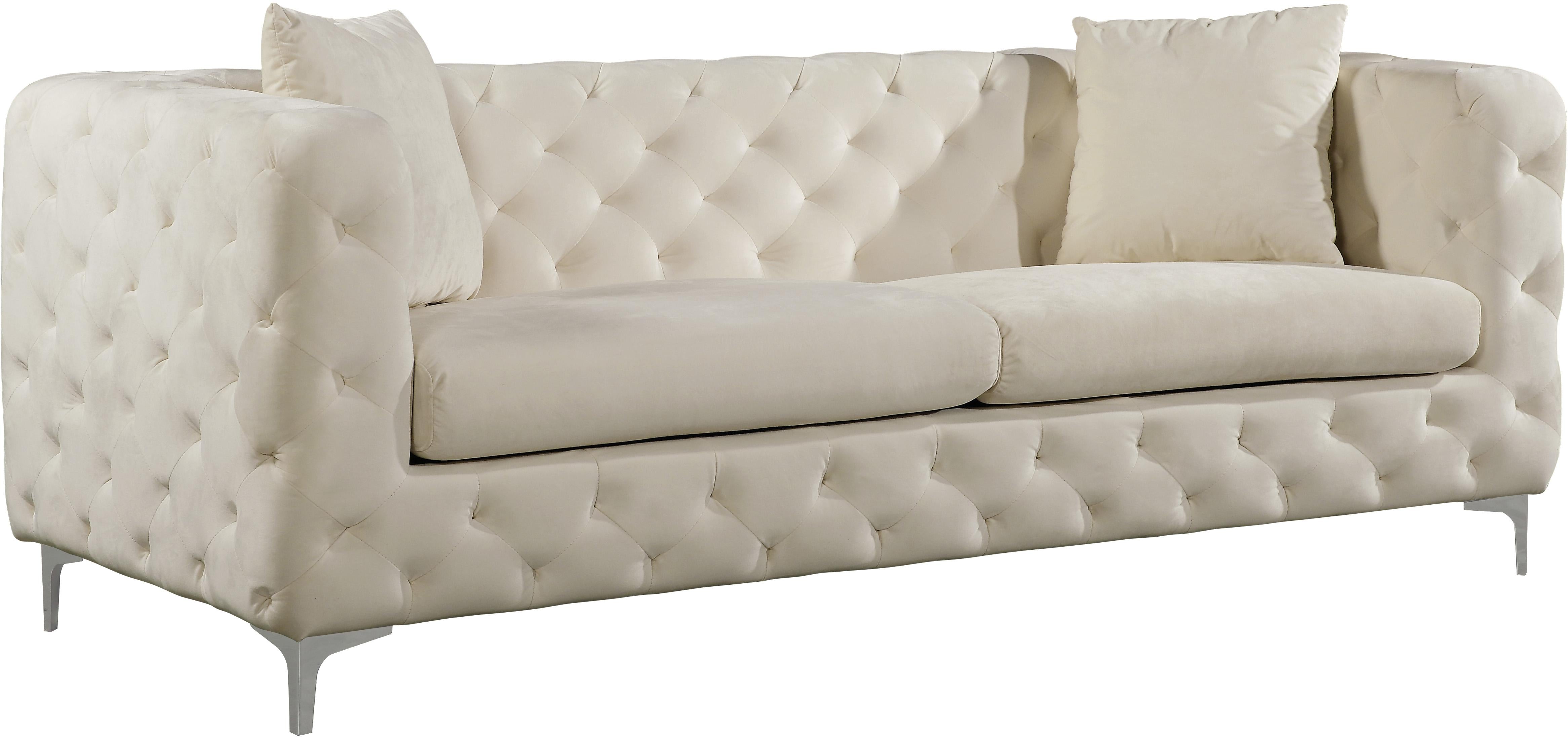 Scarlett Cream Velvet Sofa - Luxury Home Furniture (MI)