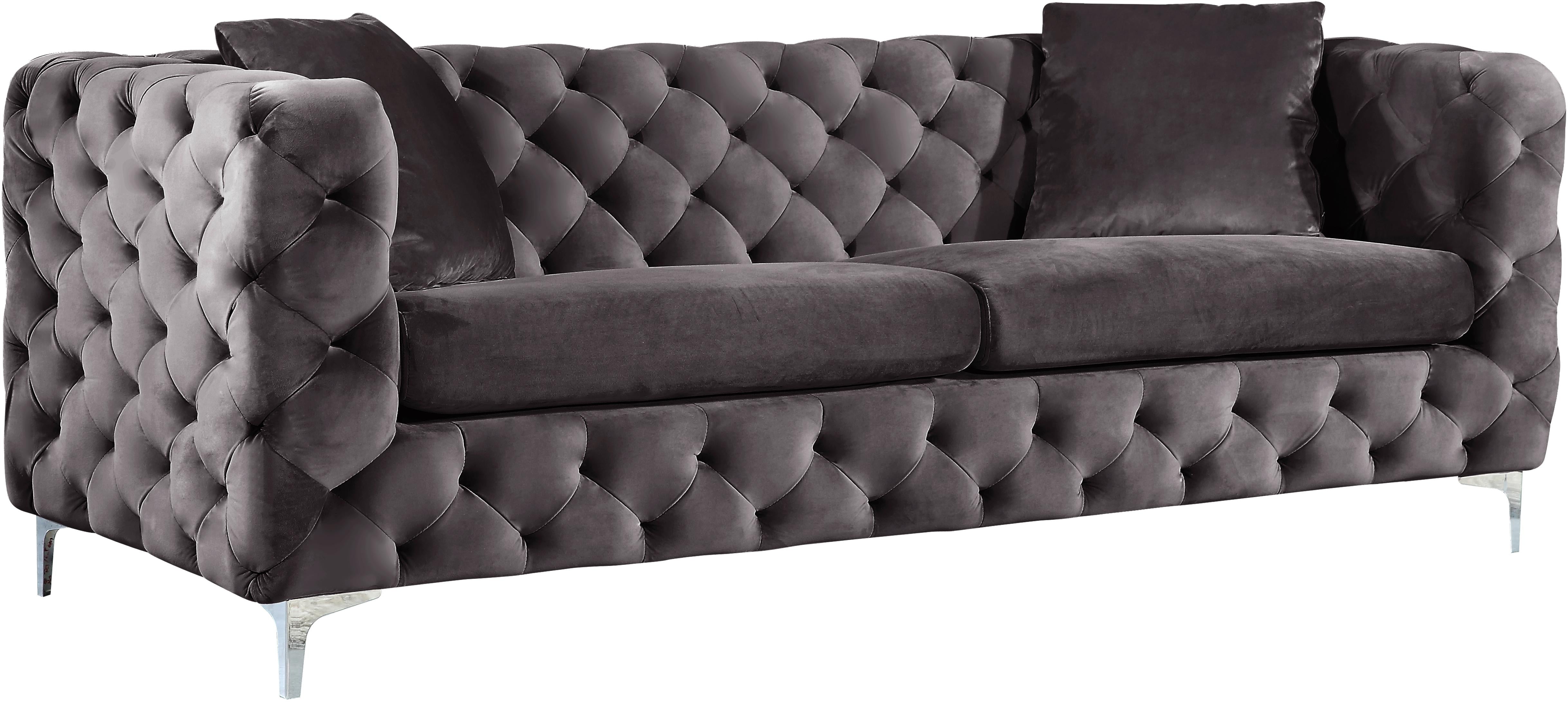 Scarlett Grey Velvet Sofa - Luxury Home Furniture (MI)