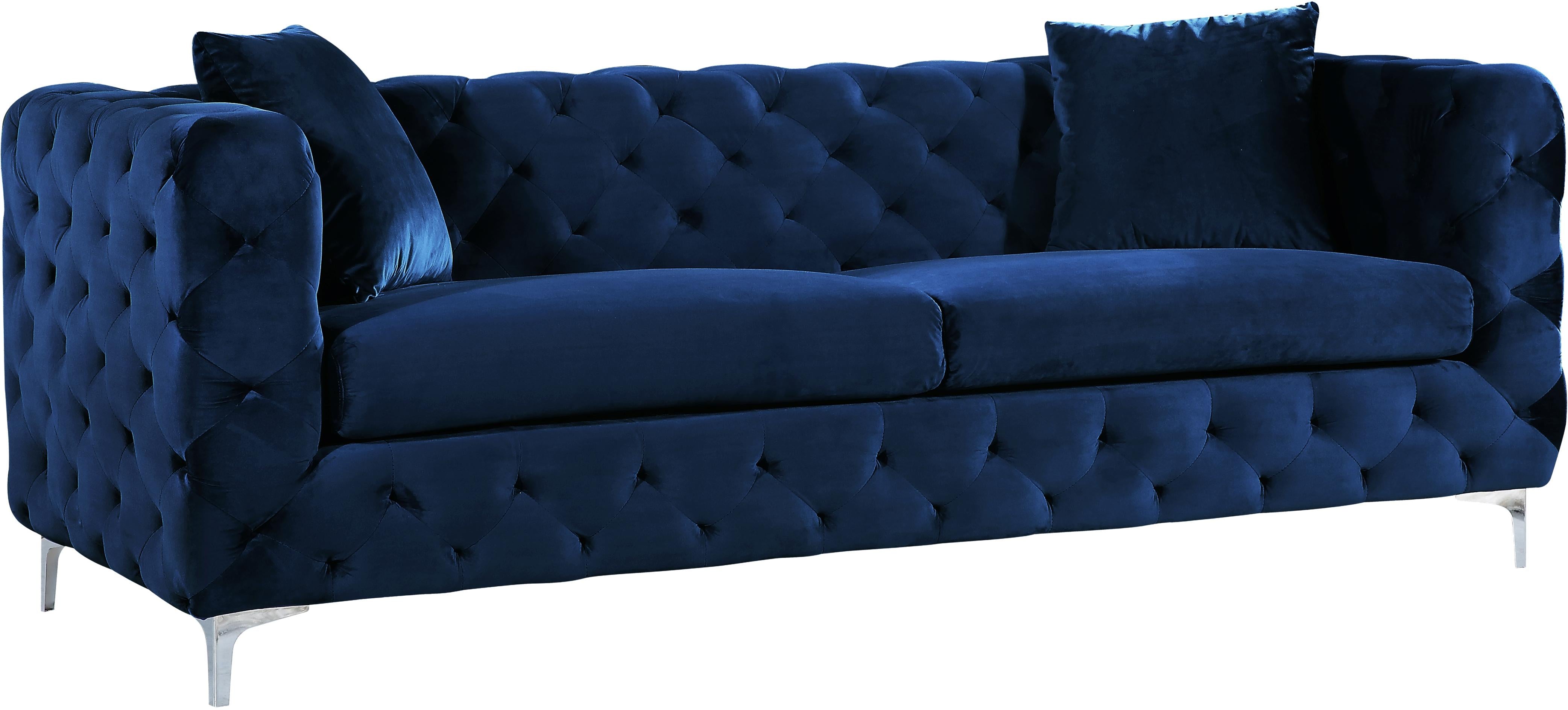 Scarlett Navy Velvet Sofa - Luxury Home Furniture (MI)