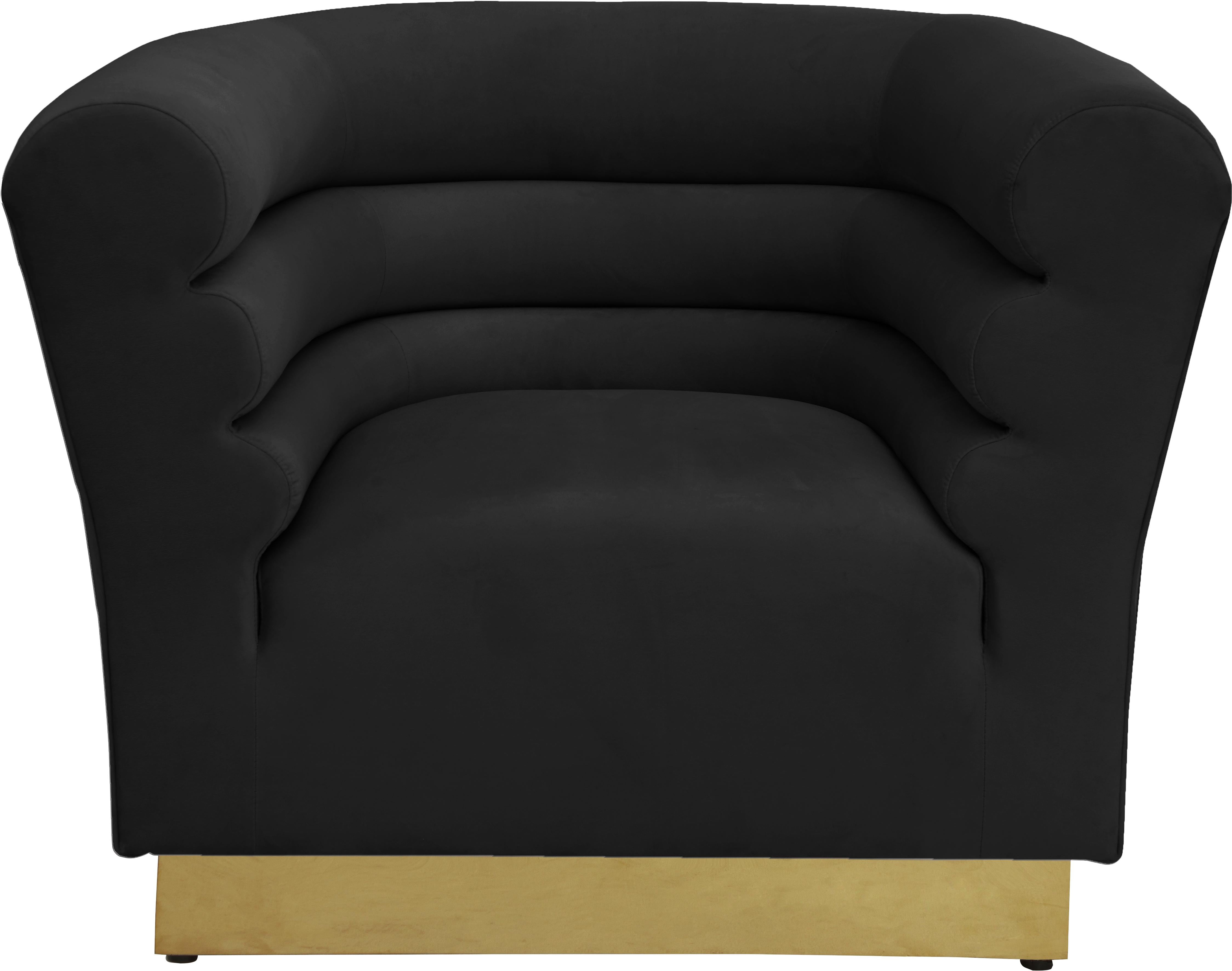 Bellini Black Velvet Chair - Luxury Home Furniture (MI)