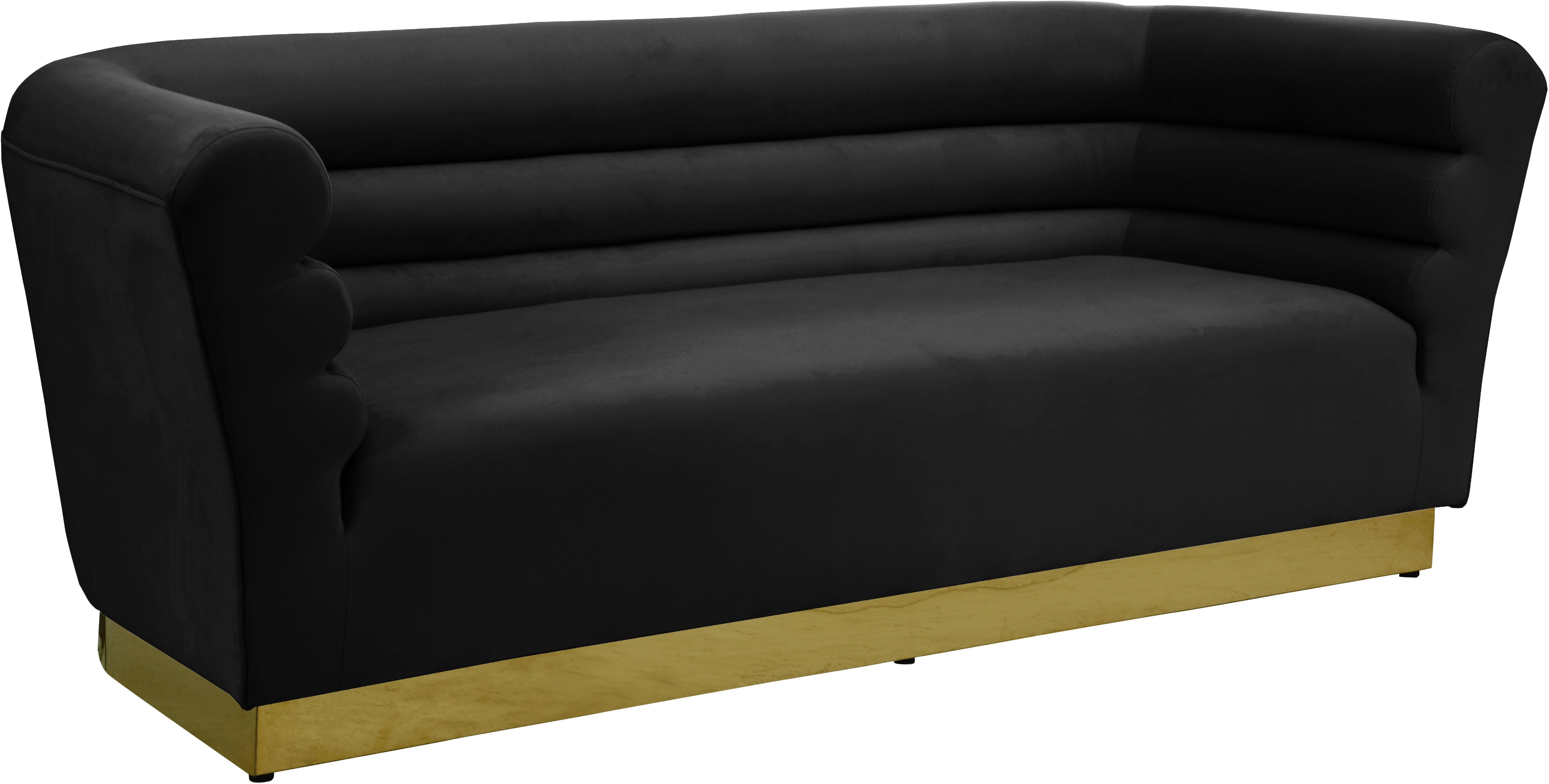 Bellini Black Velvet Sofa - Luxury Home Furniture (MI)