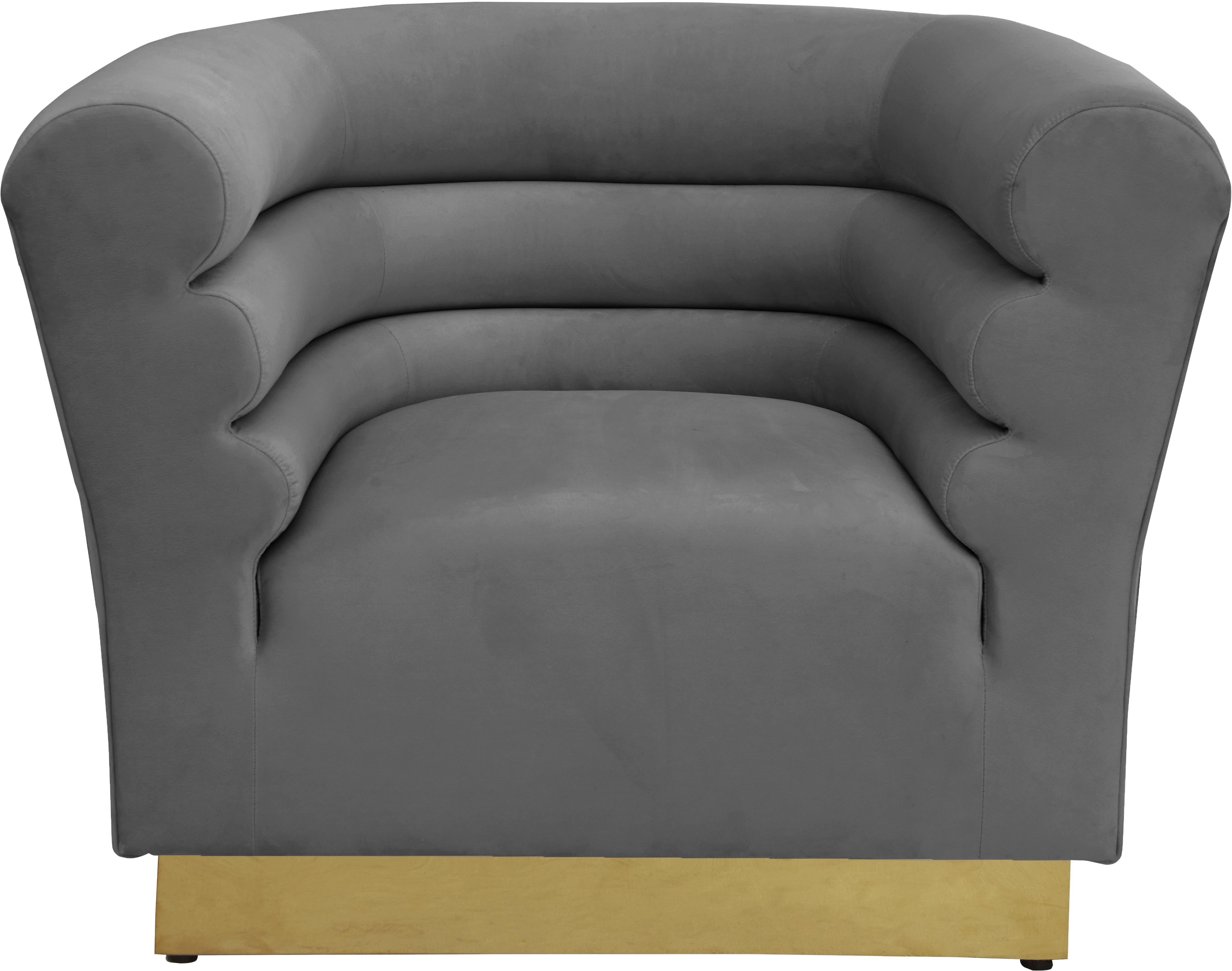 Bellini Grey Velvet Chair - Luxury Home Furniture (MI)