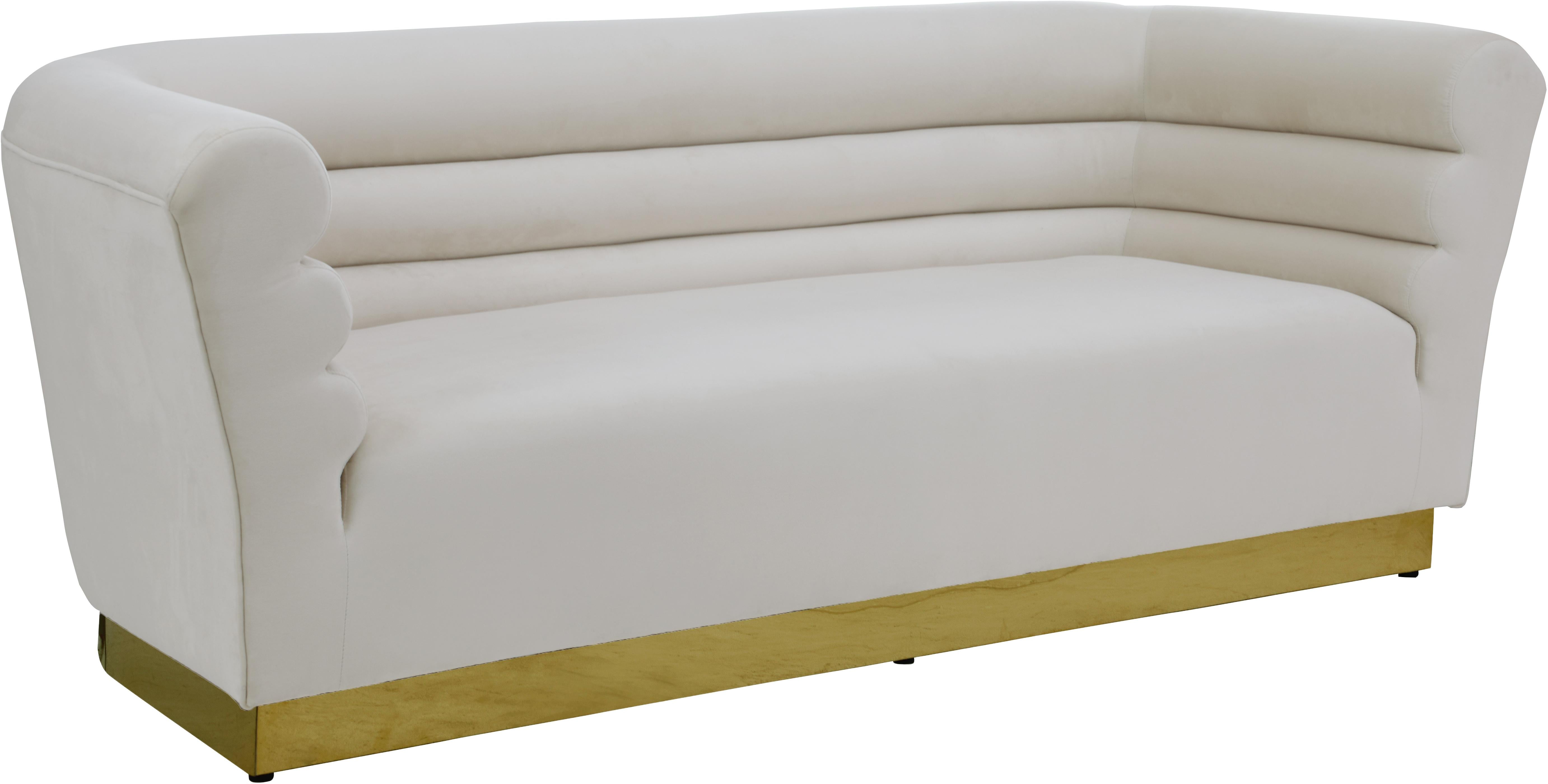 Bellini Cream Velvet Sofa - Luxury Home Furniture (MI)