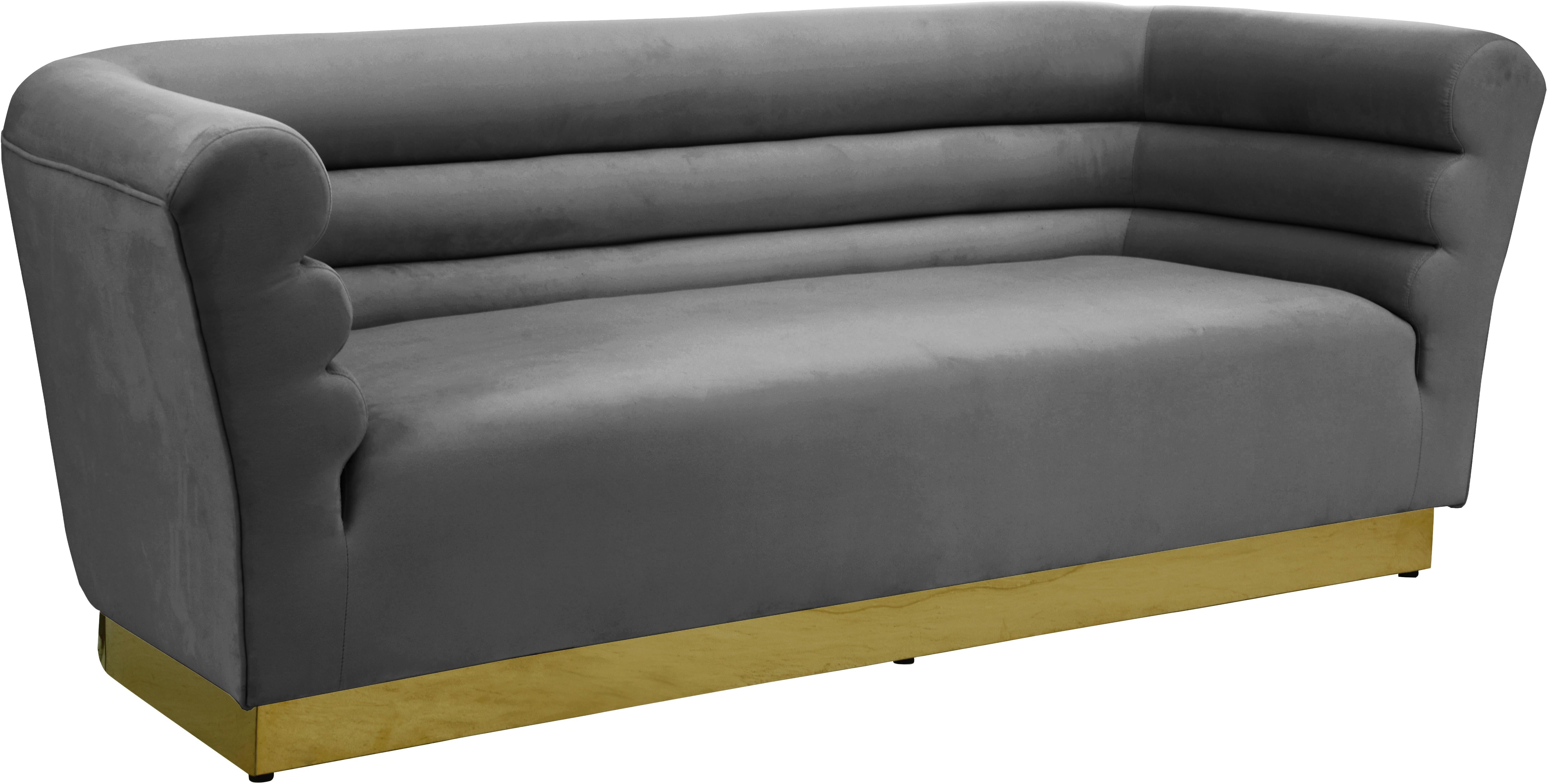 Bellini Grey Velvet Sofa - Luxury Home Furniture (MI)