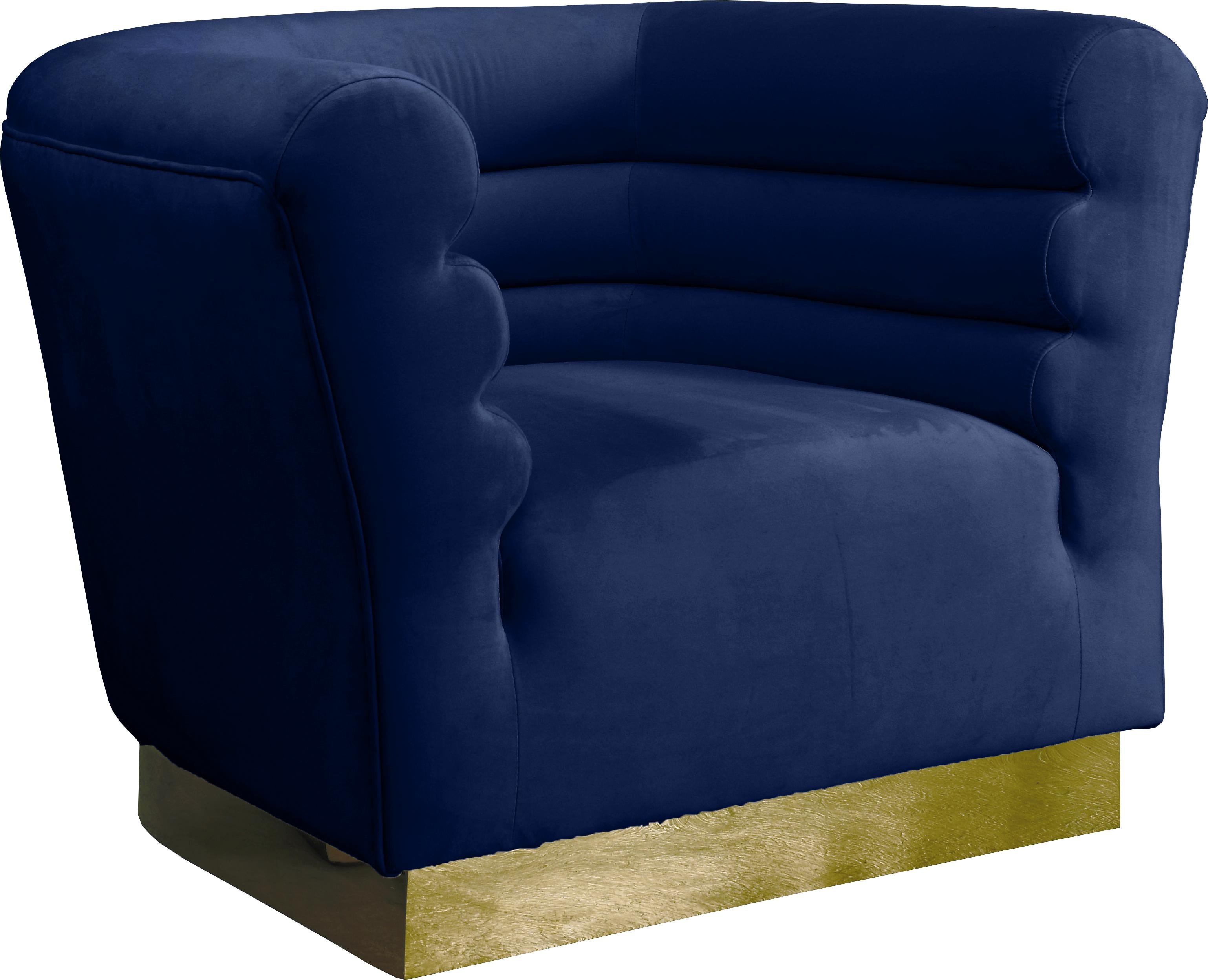 Bellini Navy Velvet Chair