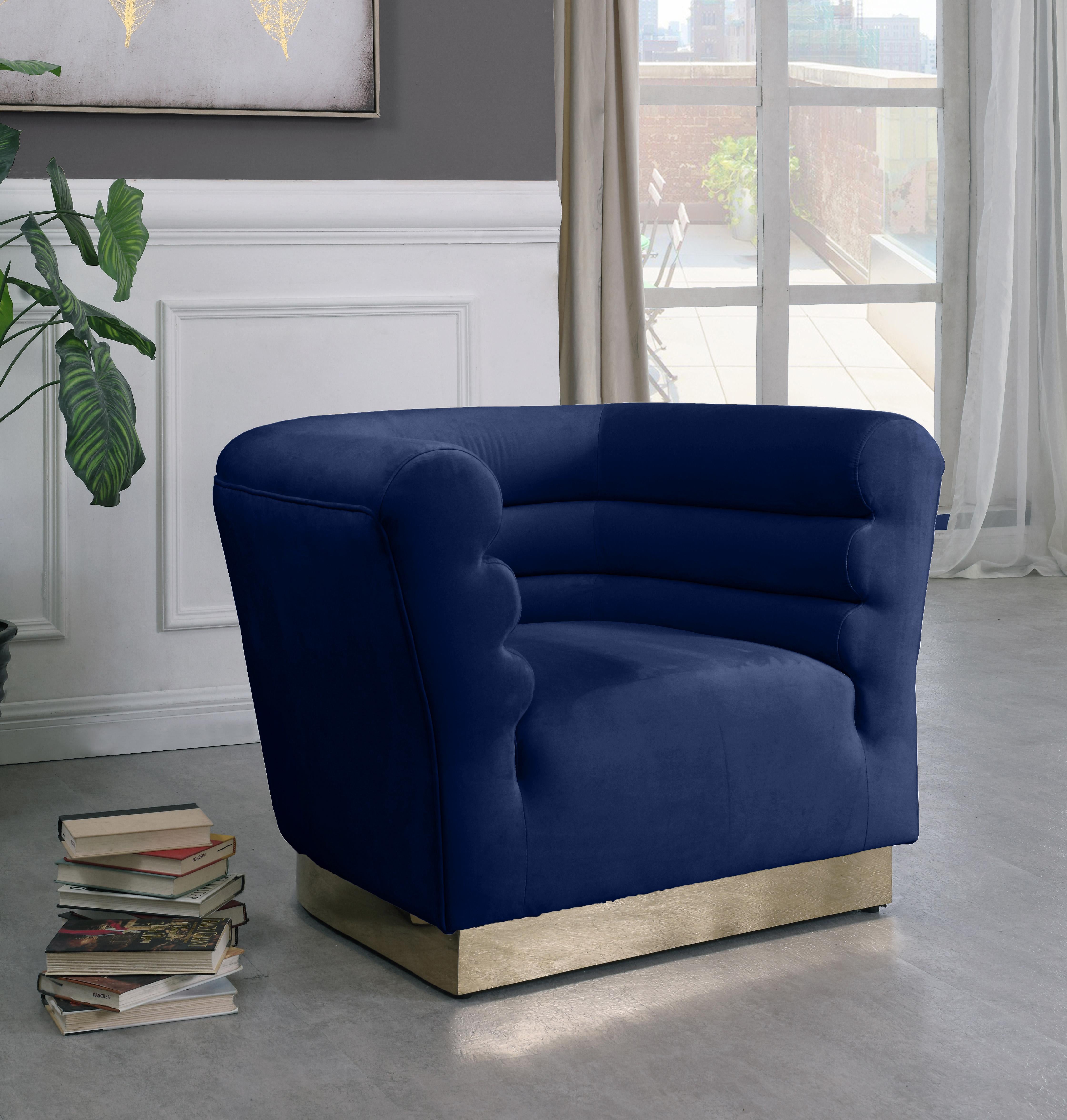 Bellini Navy Velvet Chair - Luxury Home Furniture (MI)