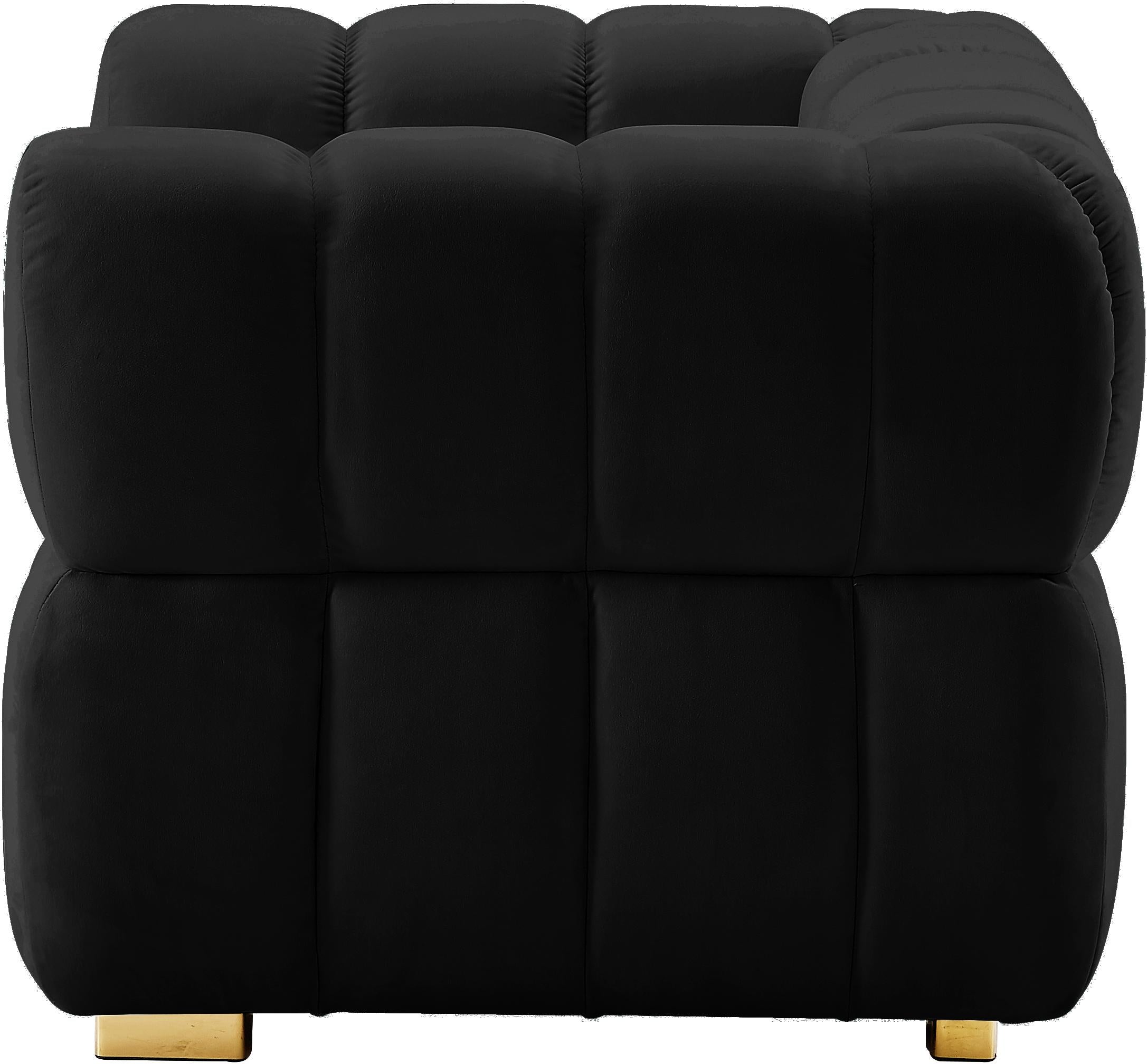 Gwen Black Velvet Chair - Luxury Home Furniture (MI)