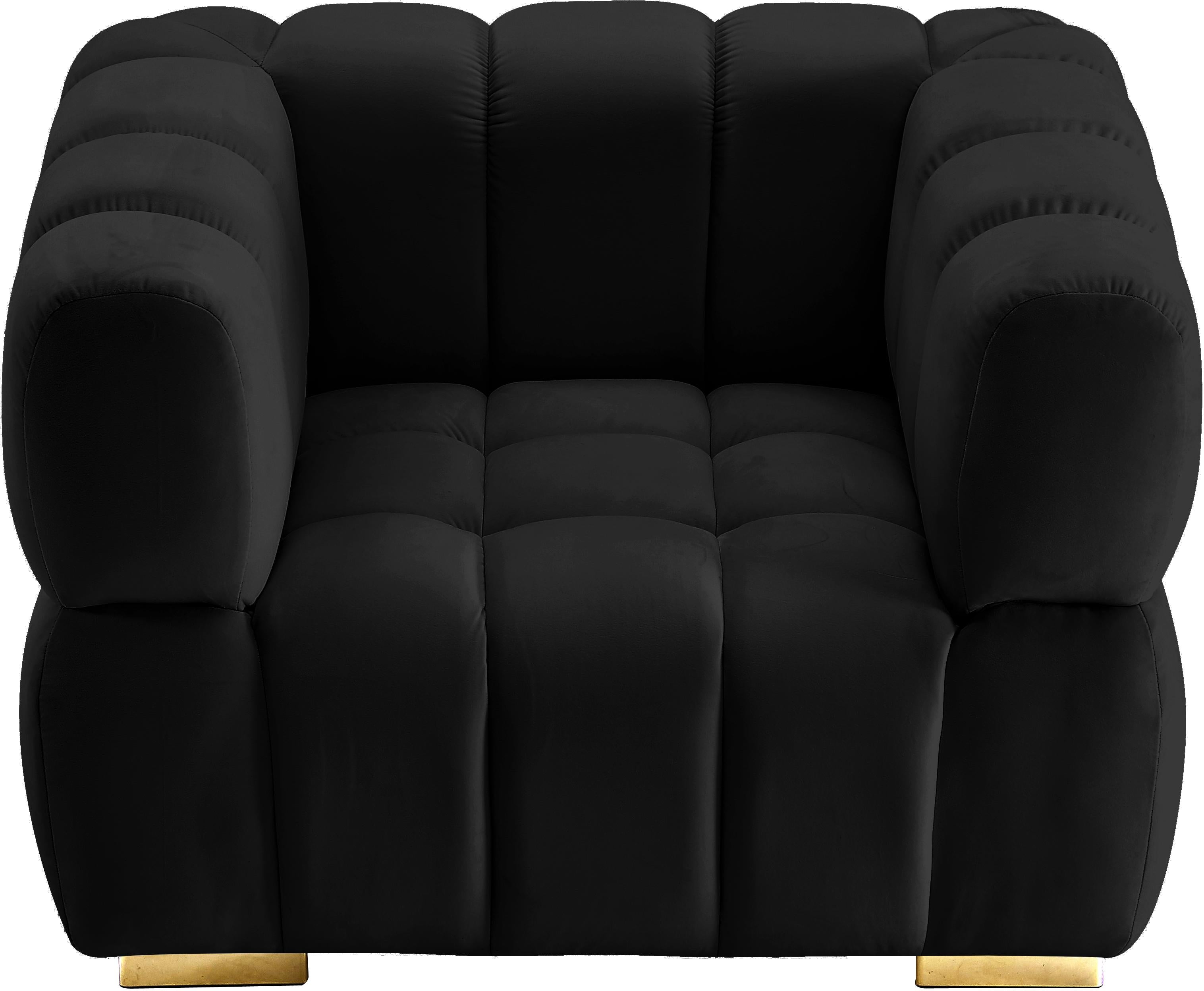 Gwen Black Velvet Chair - Luxury Home Furniture (MI)