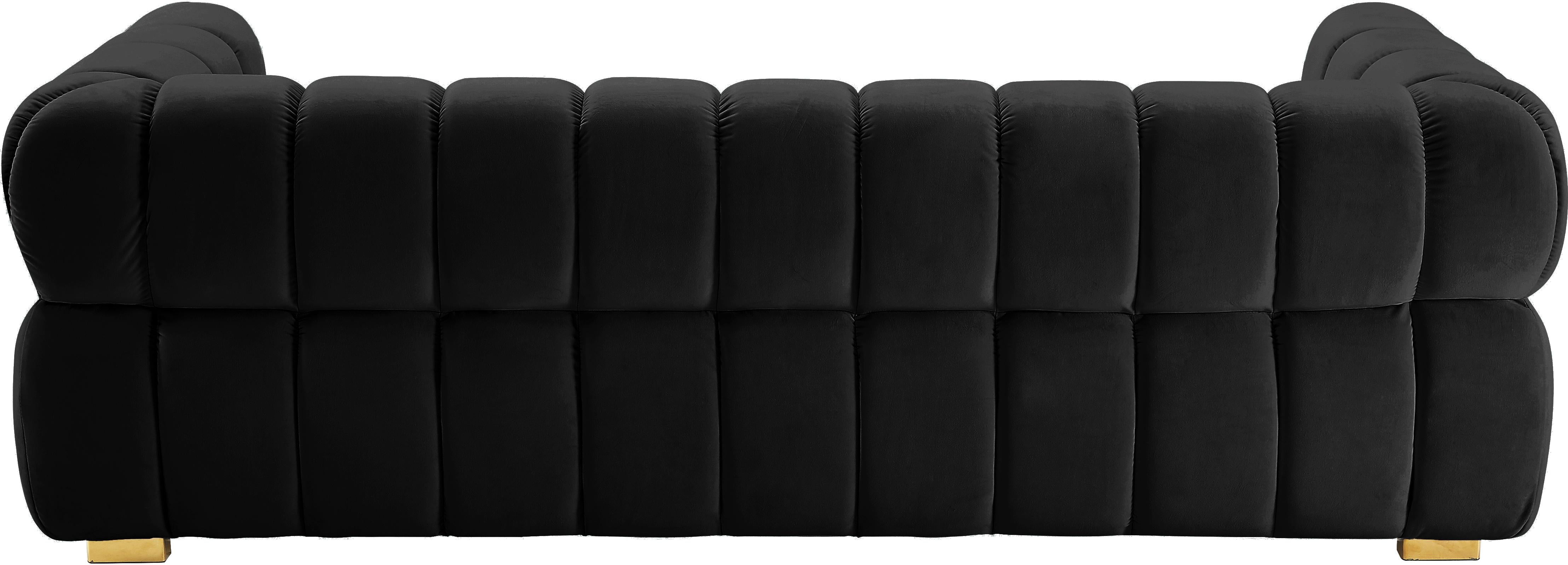 Gwen Black Velvet Sofa - Luxury Home Furniture (MI)