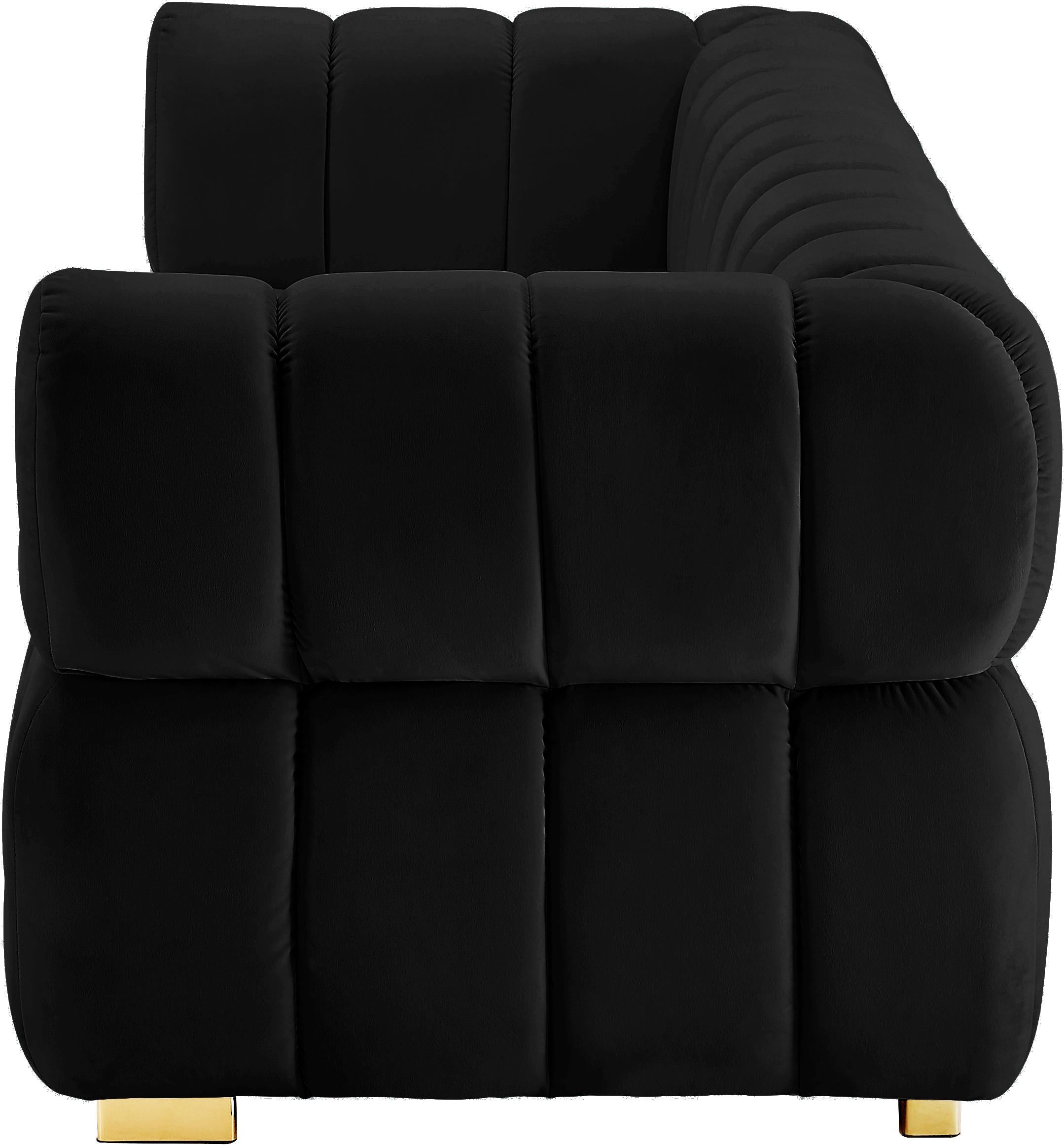 Gwen Black Velvet Sofa - Luxury Home Furniture (MI)