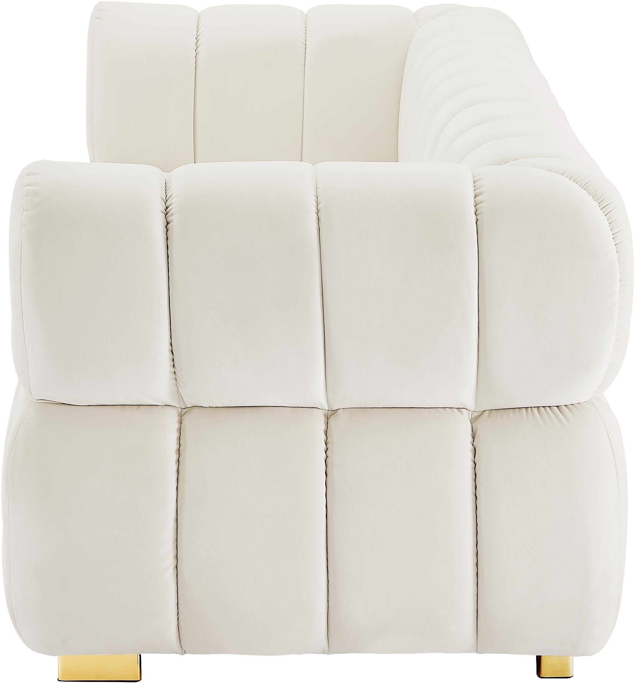 Gwen Cream Velvet Sofa - Luxury Home Furniture (MI)
