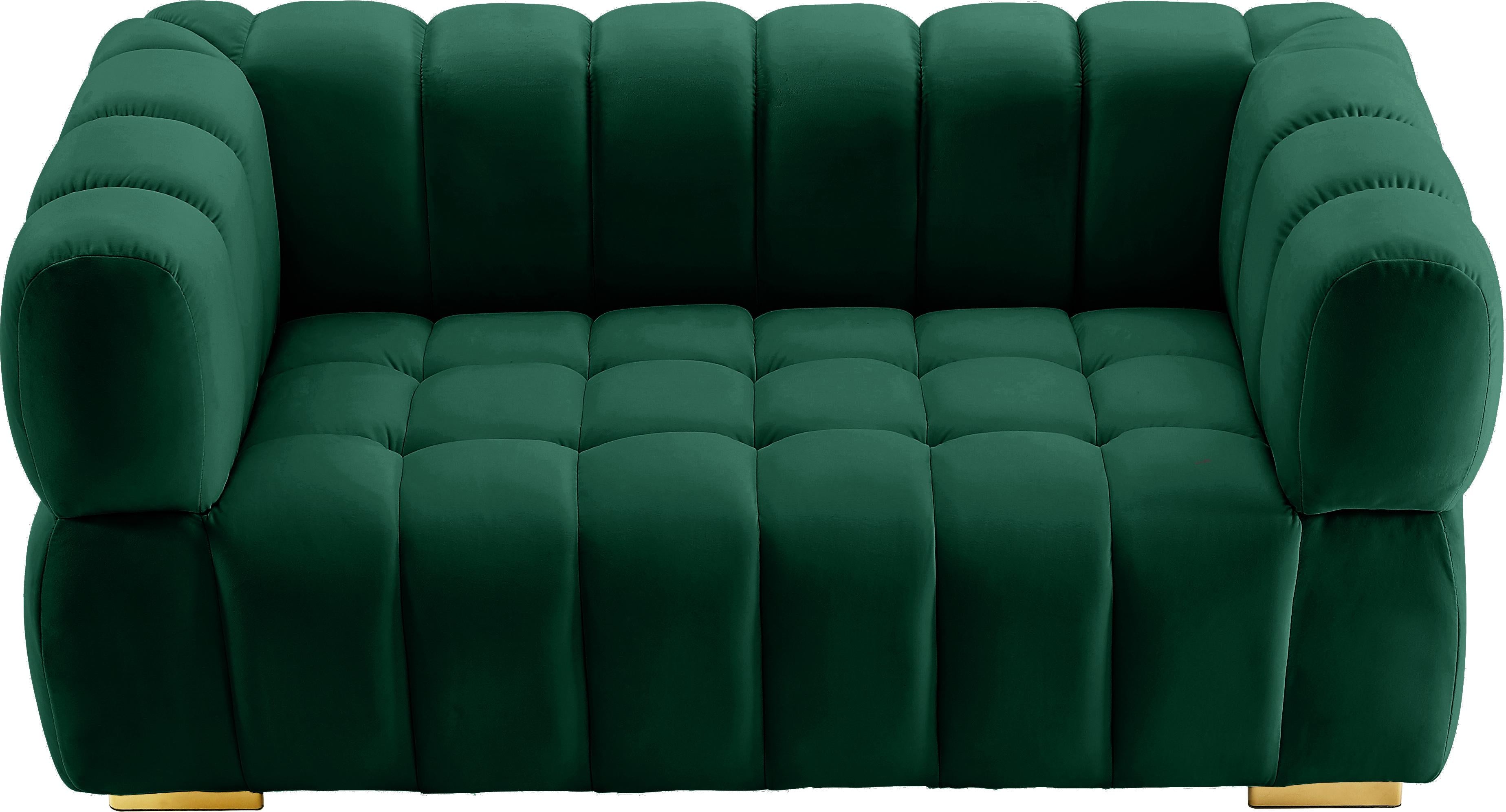 Gwen Green Velvet Loveseat - Luxury Home Furniture (MI)
