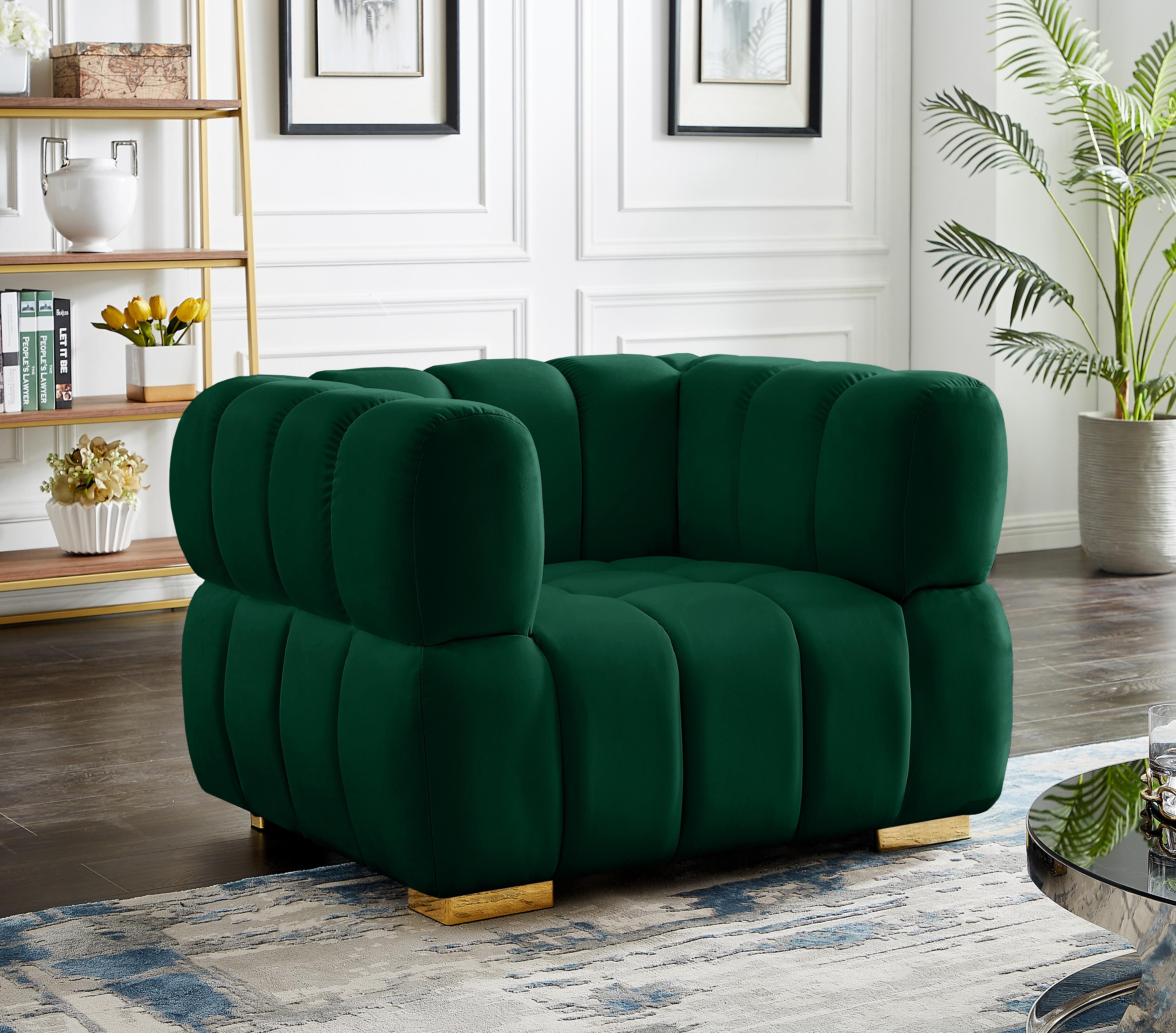 Gwen Green Velvet Chair - Luxury Home Furniture (MI)
