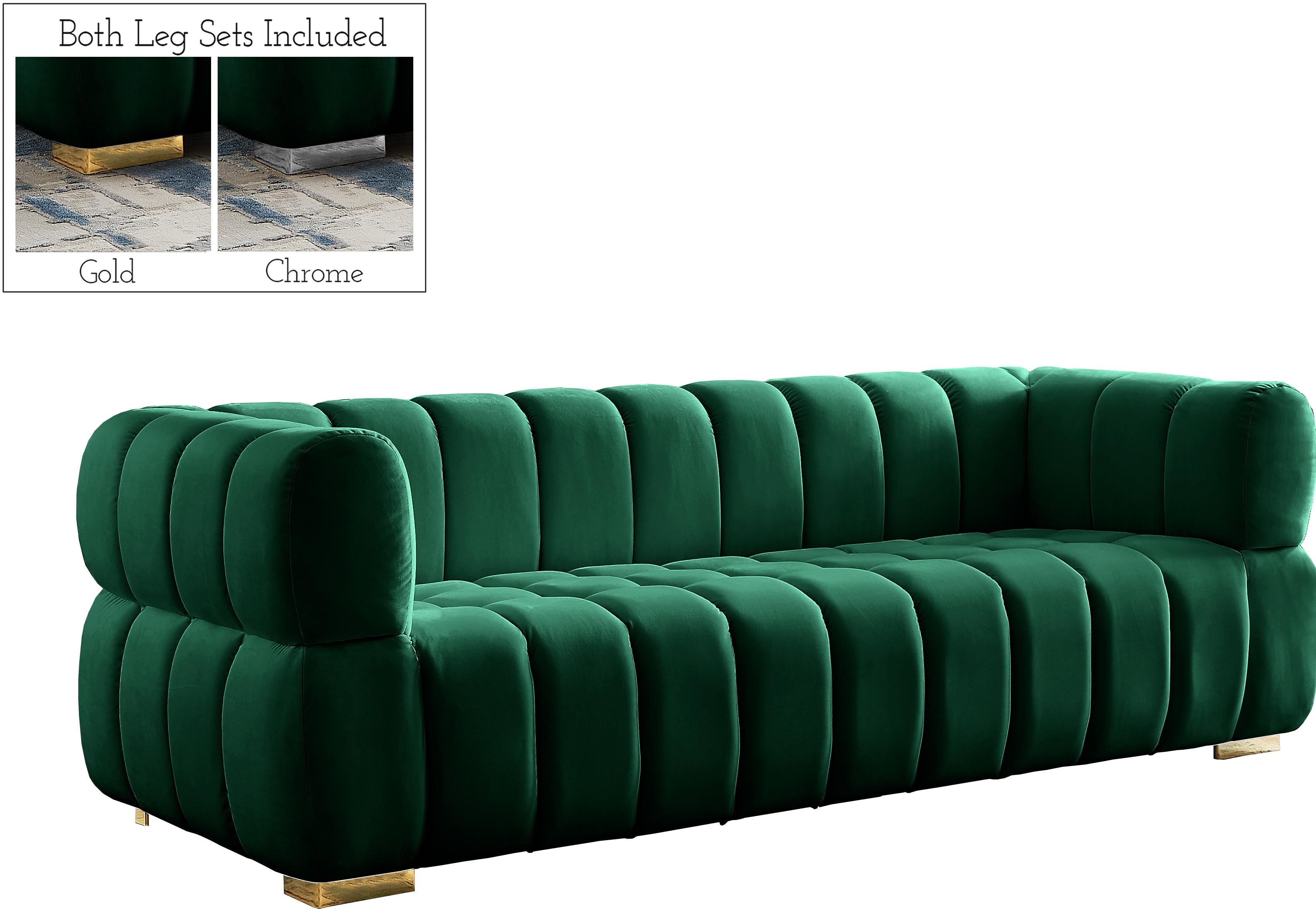 Gwen Green Velvet Sofa - Luxury Home Furniture (MI)