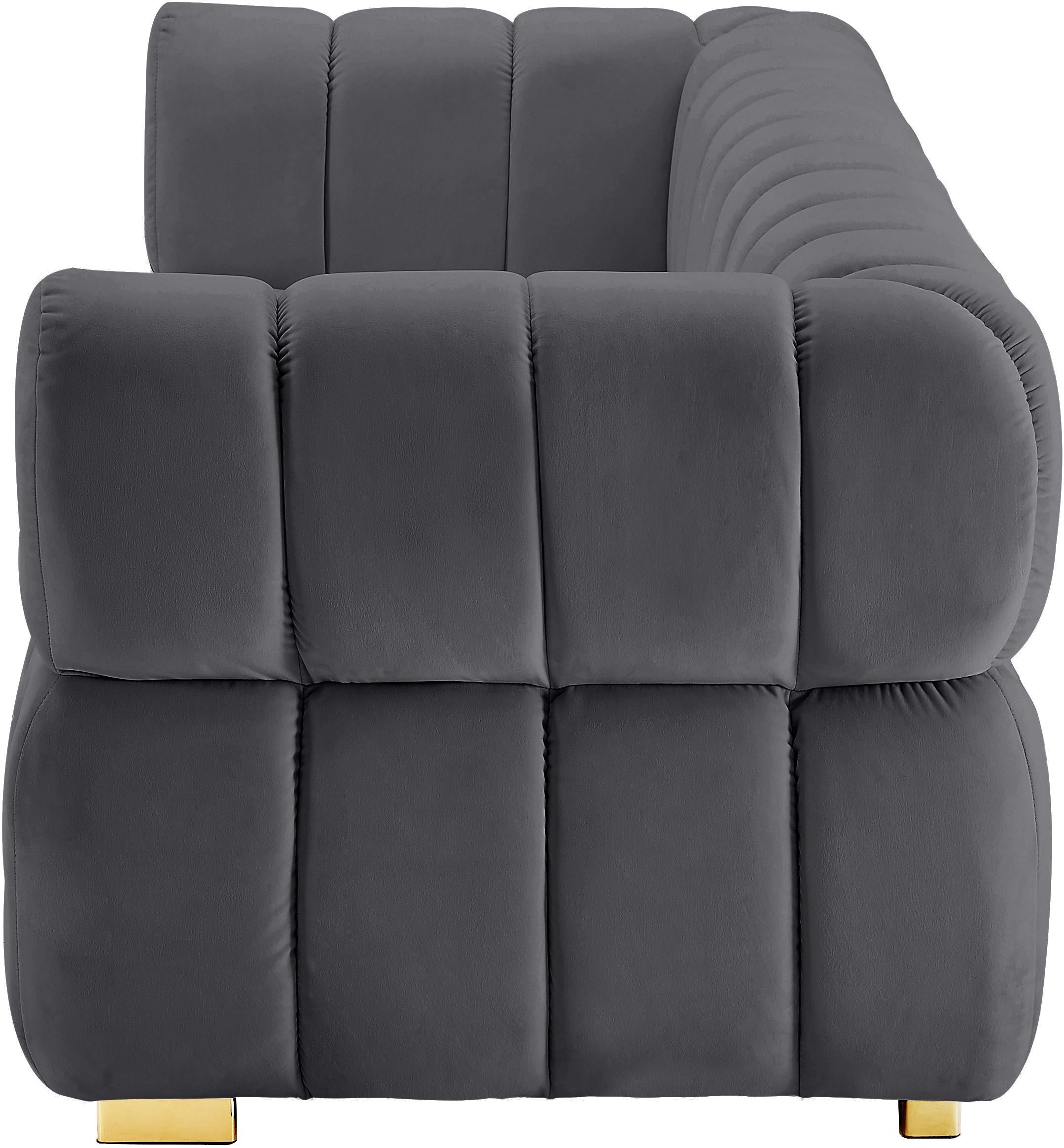 Gwen Grey Velvet Sofa - Luxury Home Furniture (MI)
