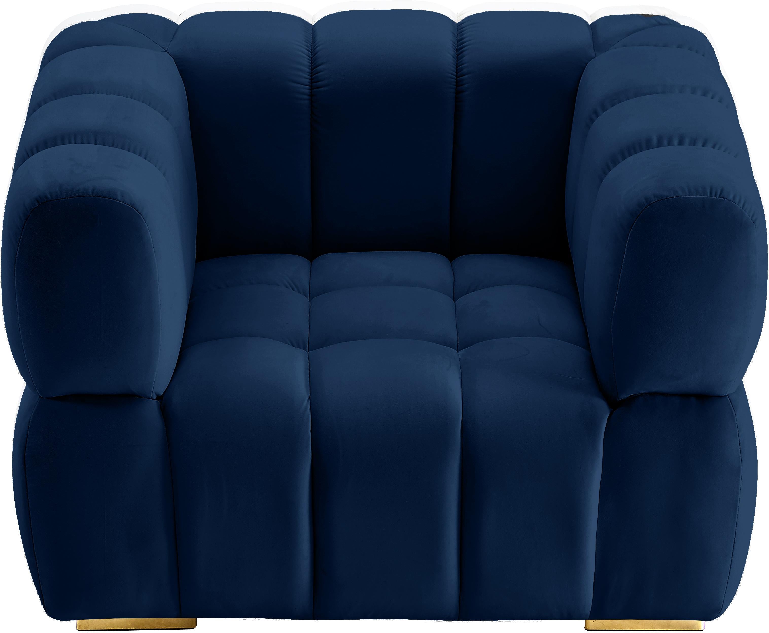 Gwen Navy Velvet Chair - Luxury Home Furniture (MI)