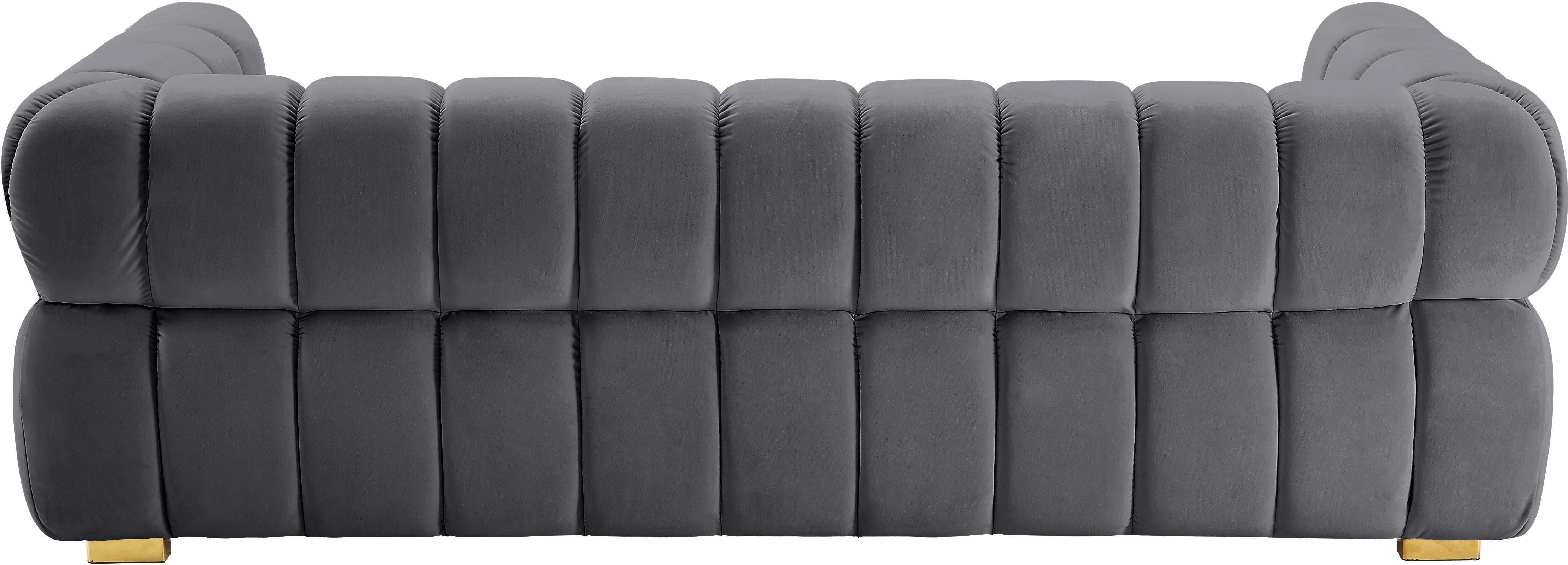 Gwen Grey Velvet Sofa - Luxury Home Furniture (MI)